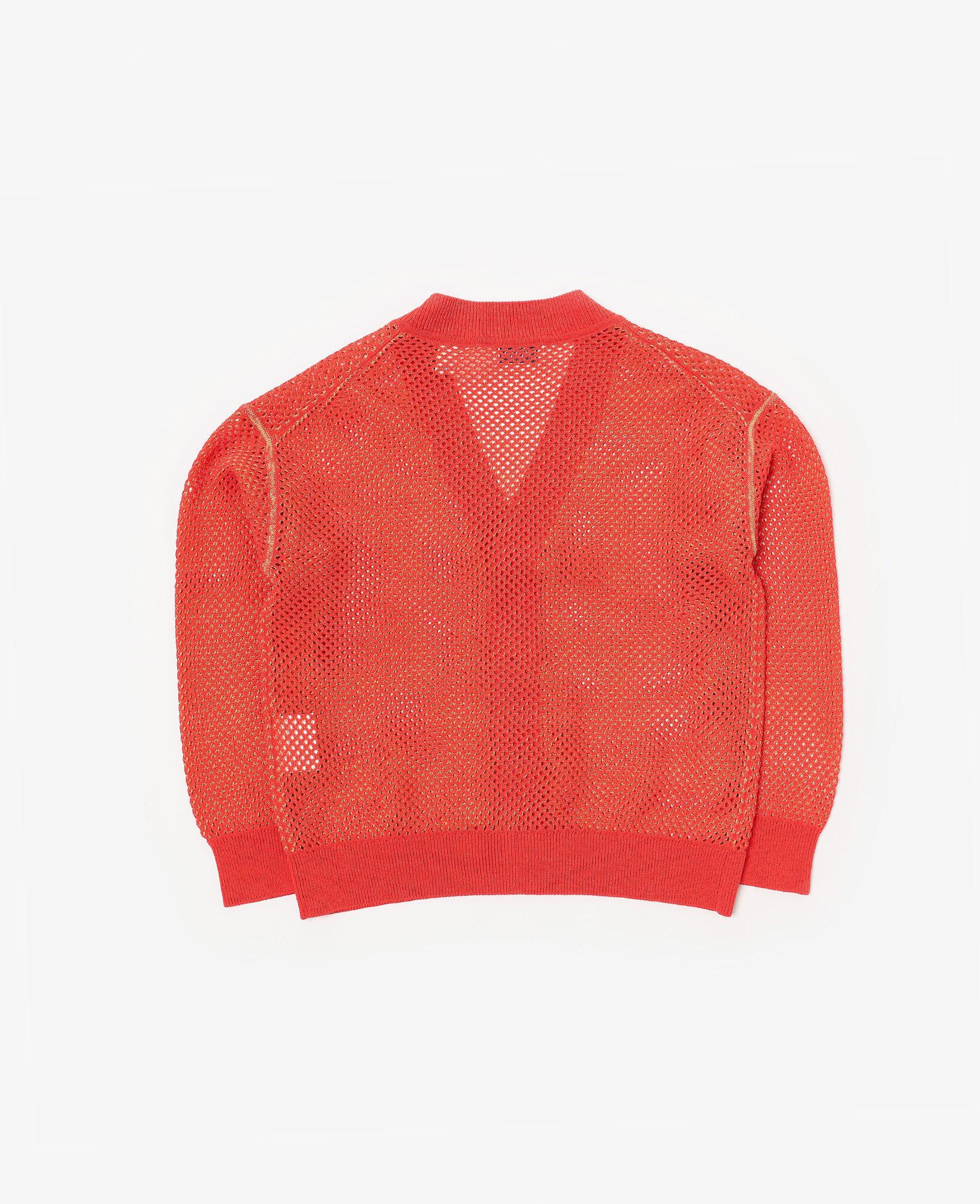 Burberry Olla Mesh Cotton Nylon Cardigan Çocuk Kırmızı Hırka