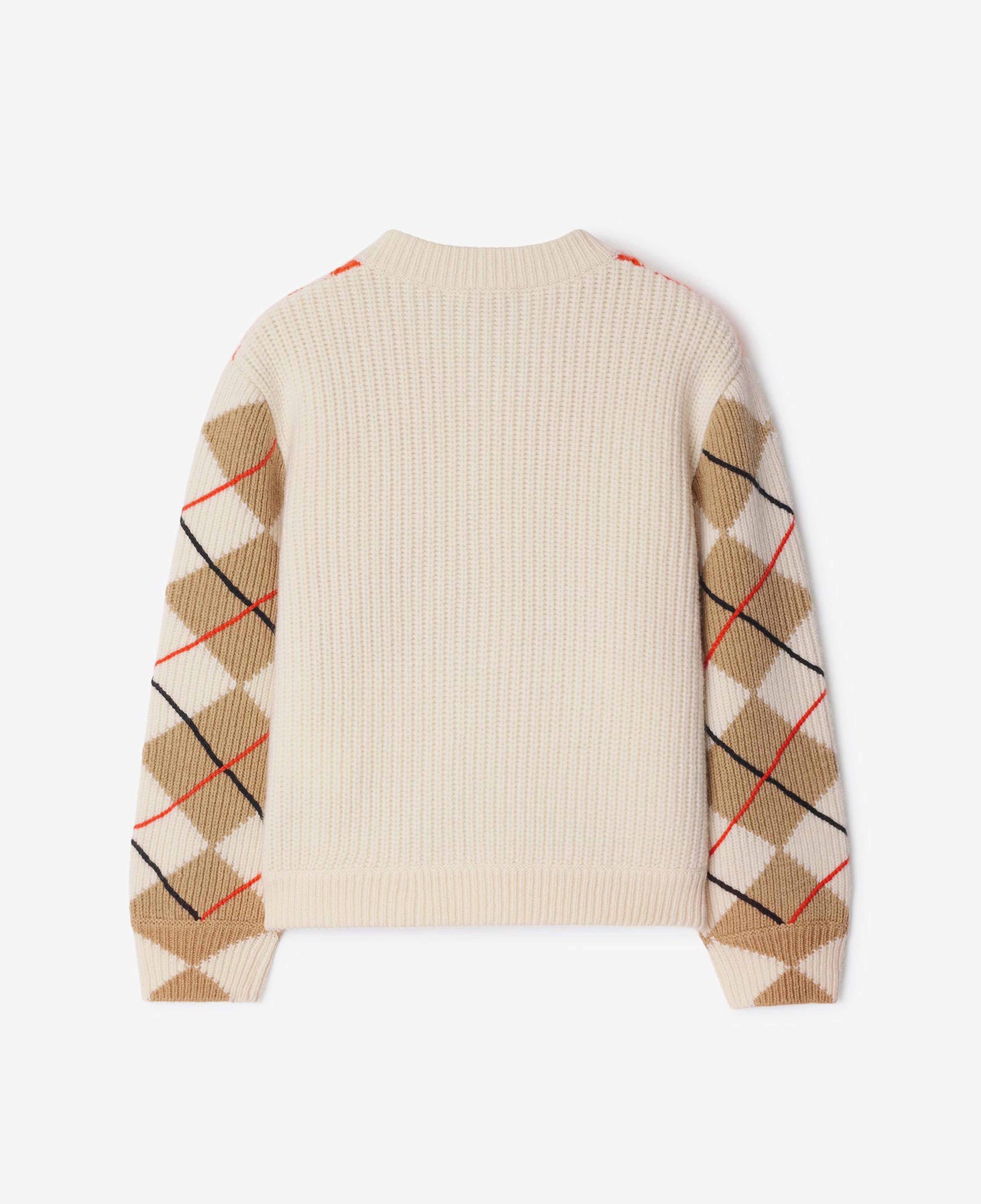 Burberry Argyle Bomber Wool Cardigan Çocuk Kırmızı Hırka