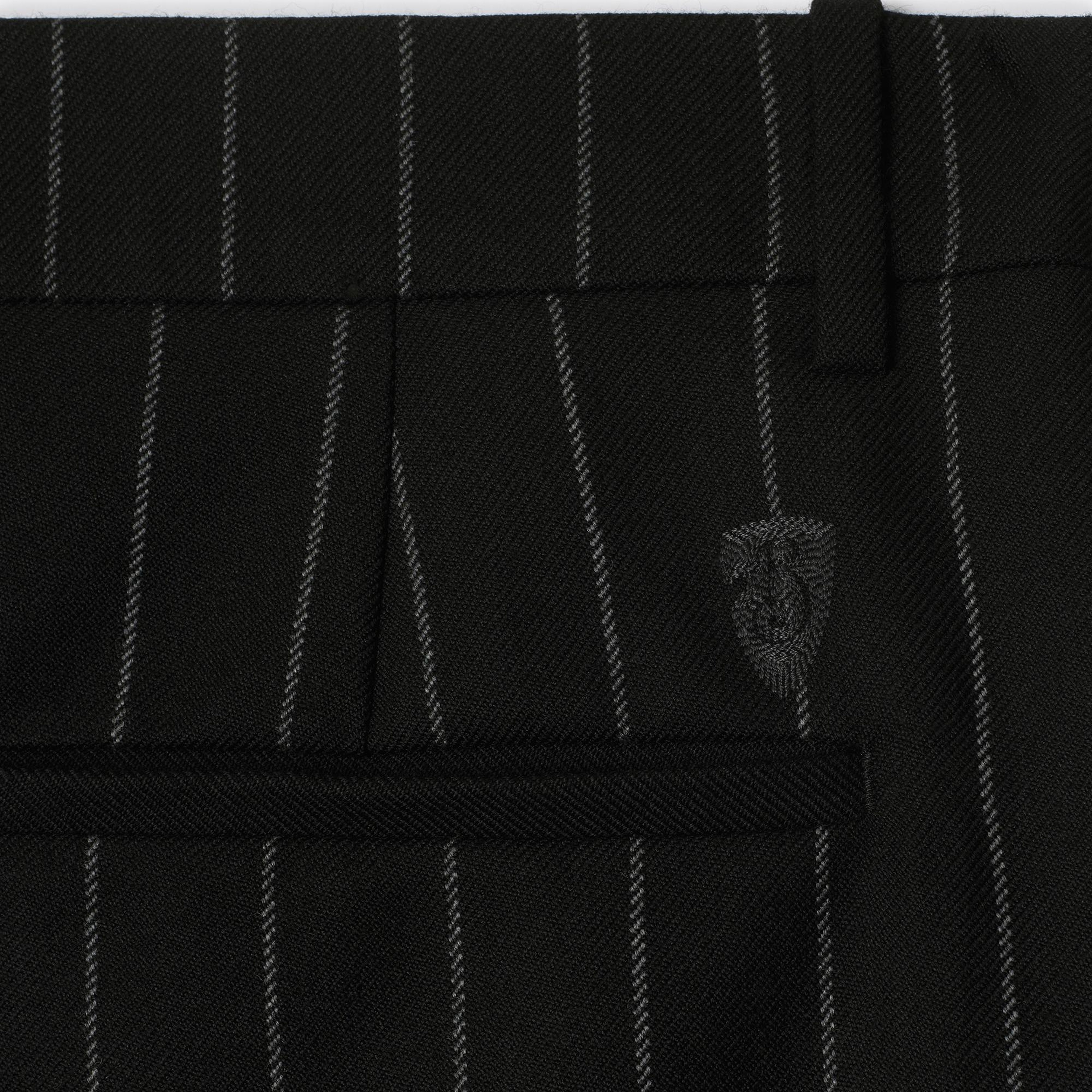 Burberry Pinstriped Wool Tailored Erkek Lacivert Pantolon