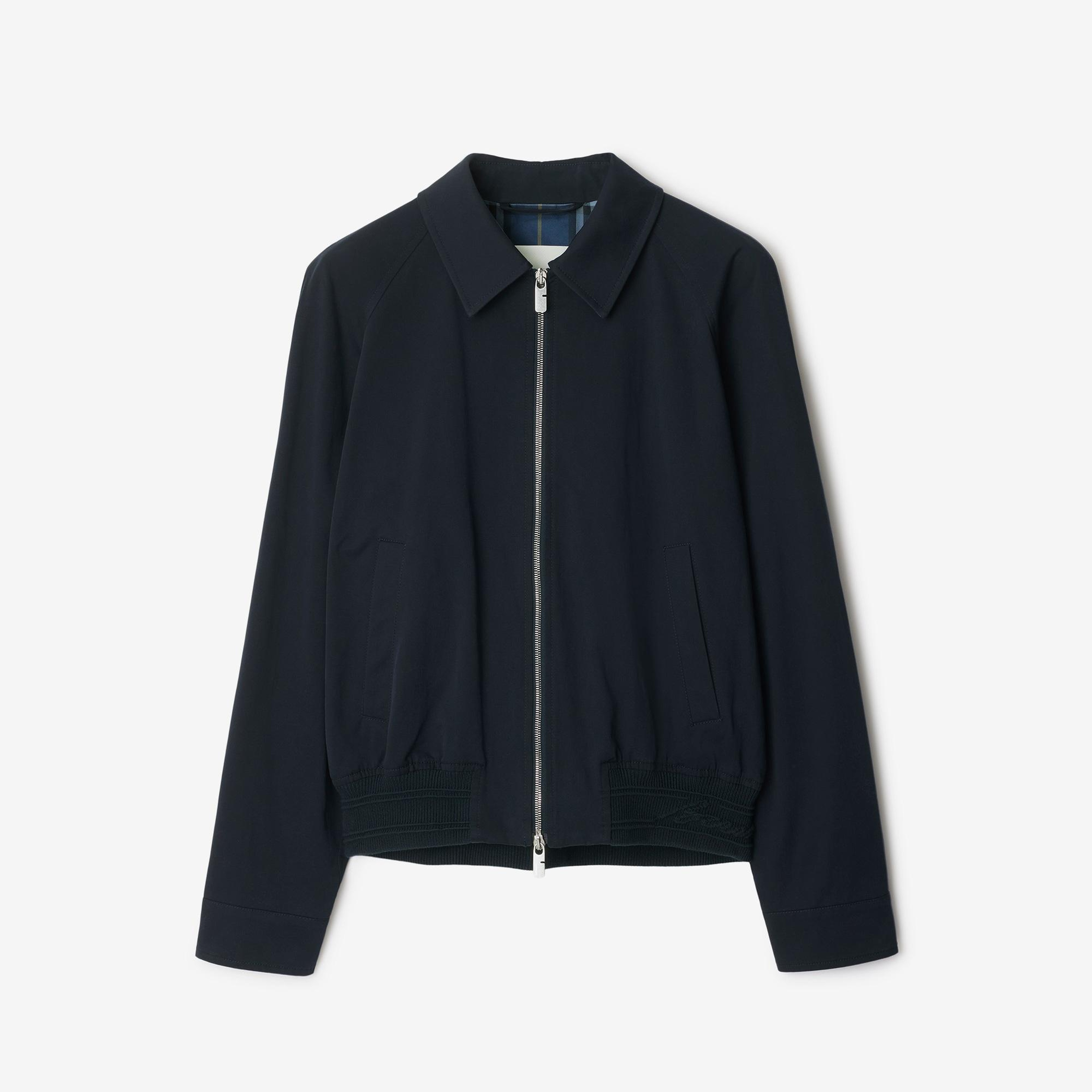 Burberry Tec Cotton Harrington Erkek Lacivert Mont