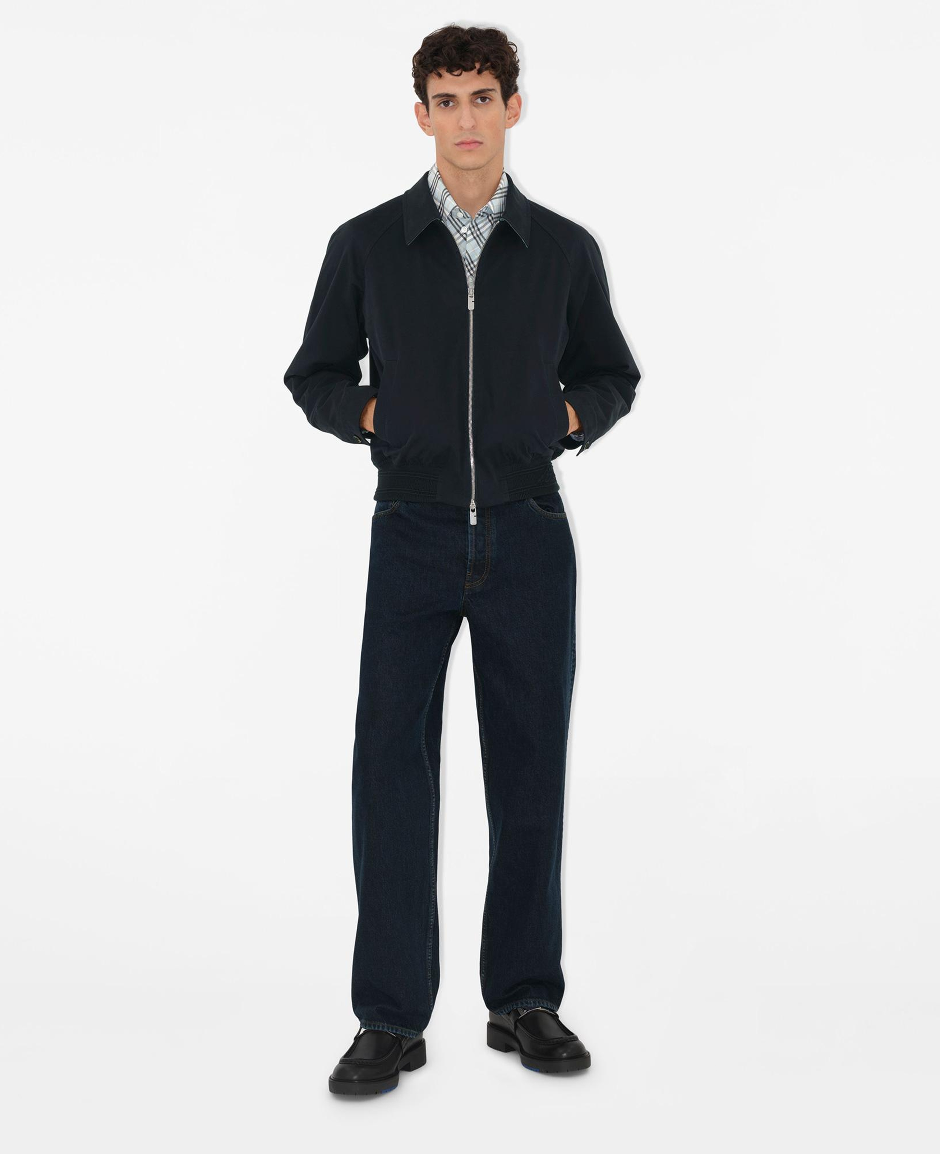 Burberry Tec Cotton Harrington Erkek Lacivert Mont