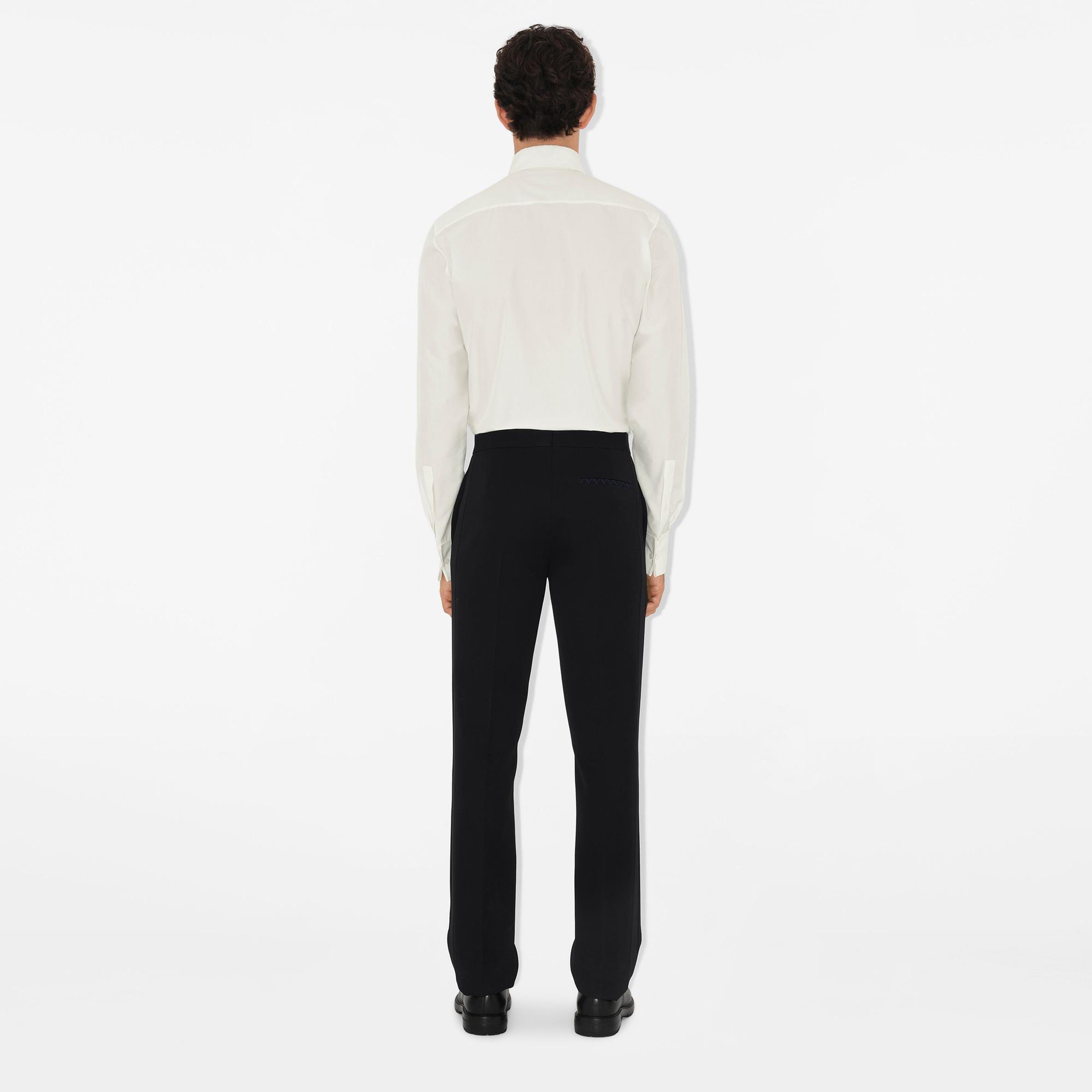Burberry Slim Fit Cotton Silk Tuxedo Erkek Beyaz Gömlek