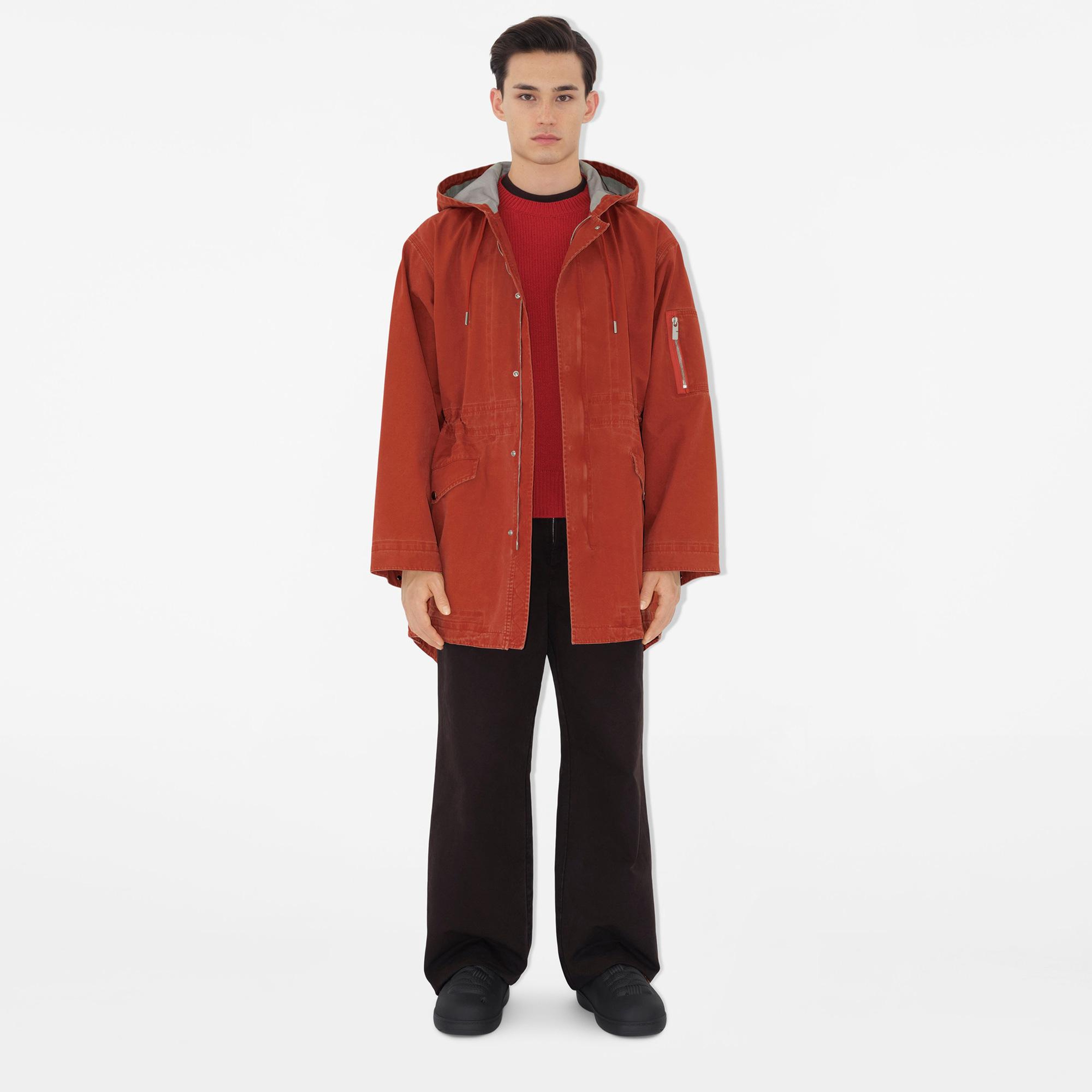 Burberry Lny25 Tec Bonded Cotton Erkek Kırmızı Mont