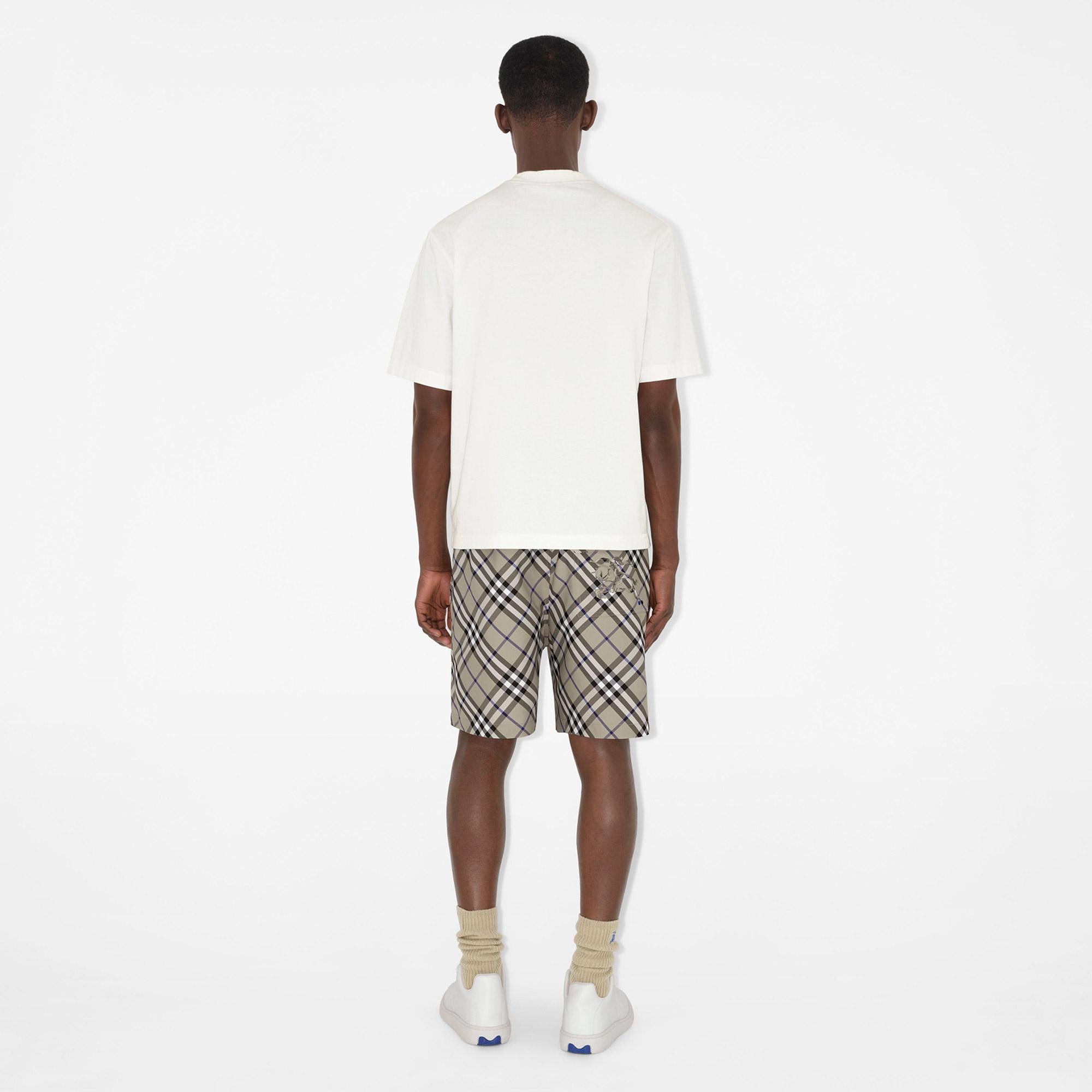 Burberry Check Erkek Krem Rengi Şort
