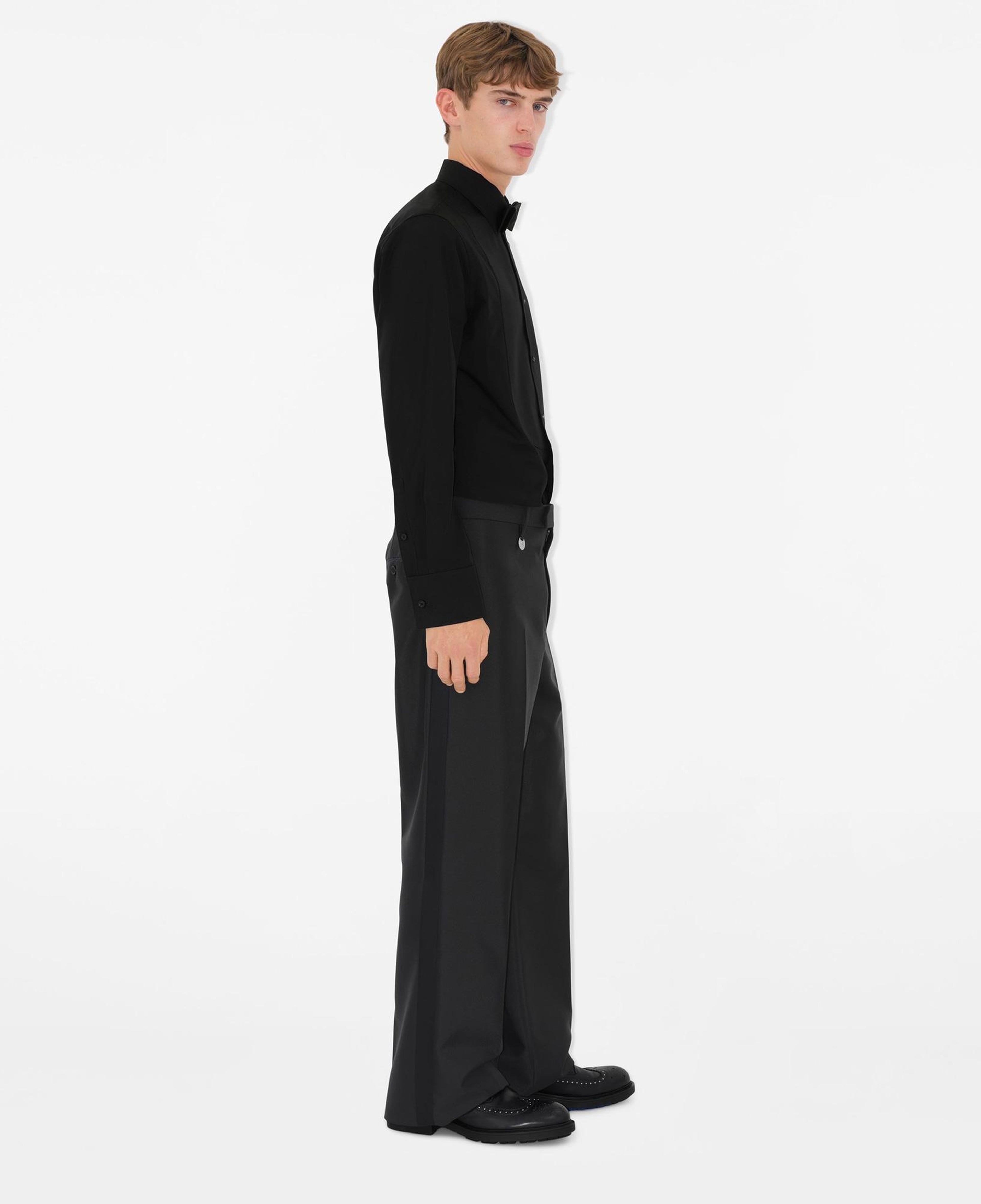 Burberry Slim Fit Cotton Silk Tuxedo Erkek Siyah Gömlek