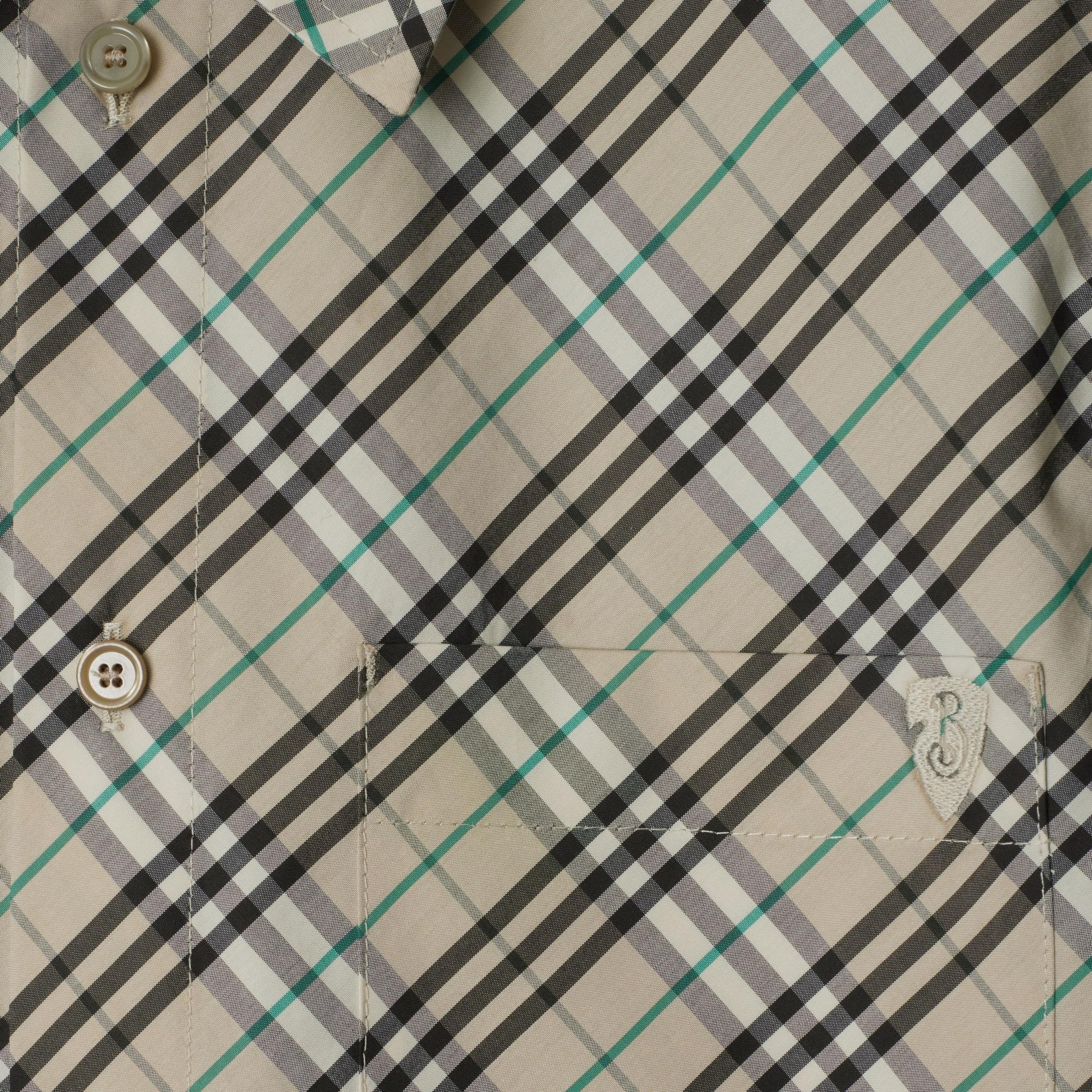 Burberry Tec Cropped Cotton Kadın Bej Gömlek
