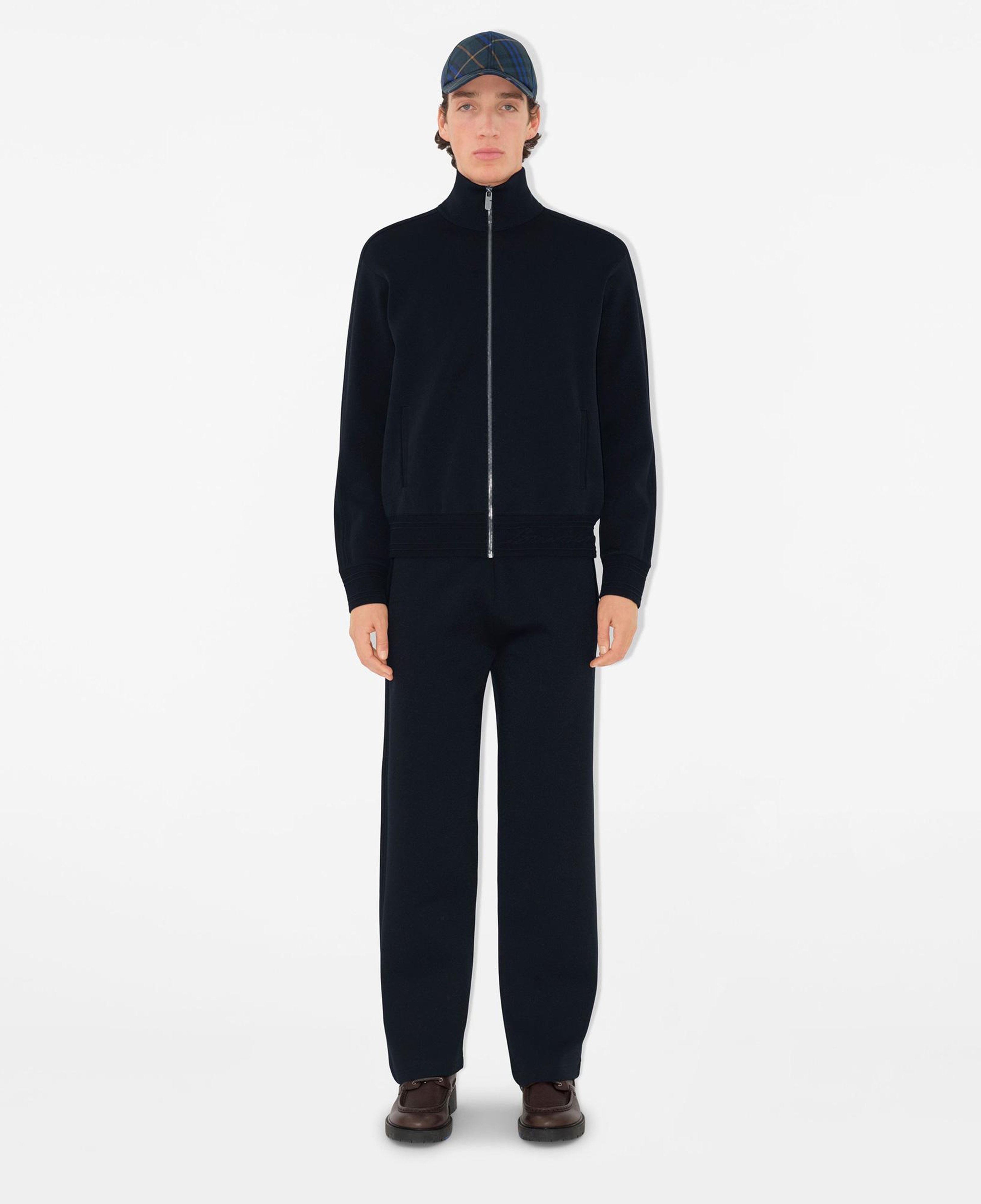 Burberry Uv Viscose Blend Track Erkek Lacivert Pantolon