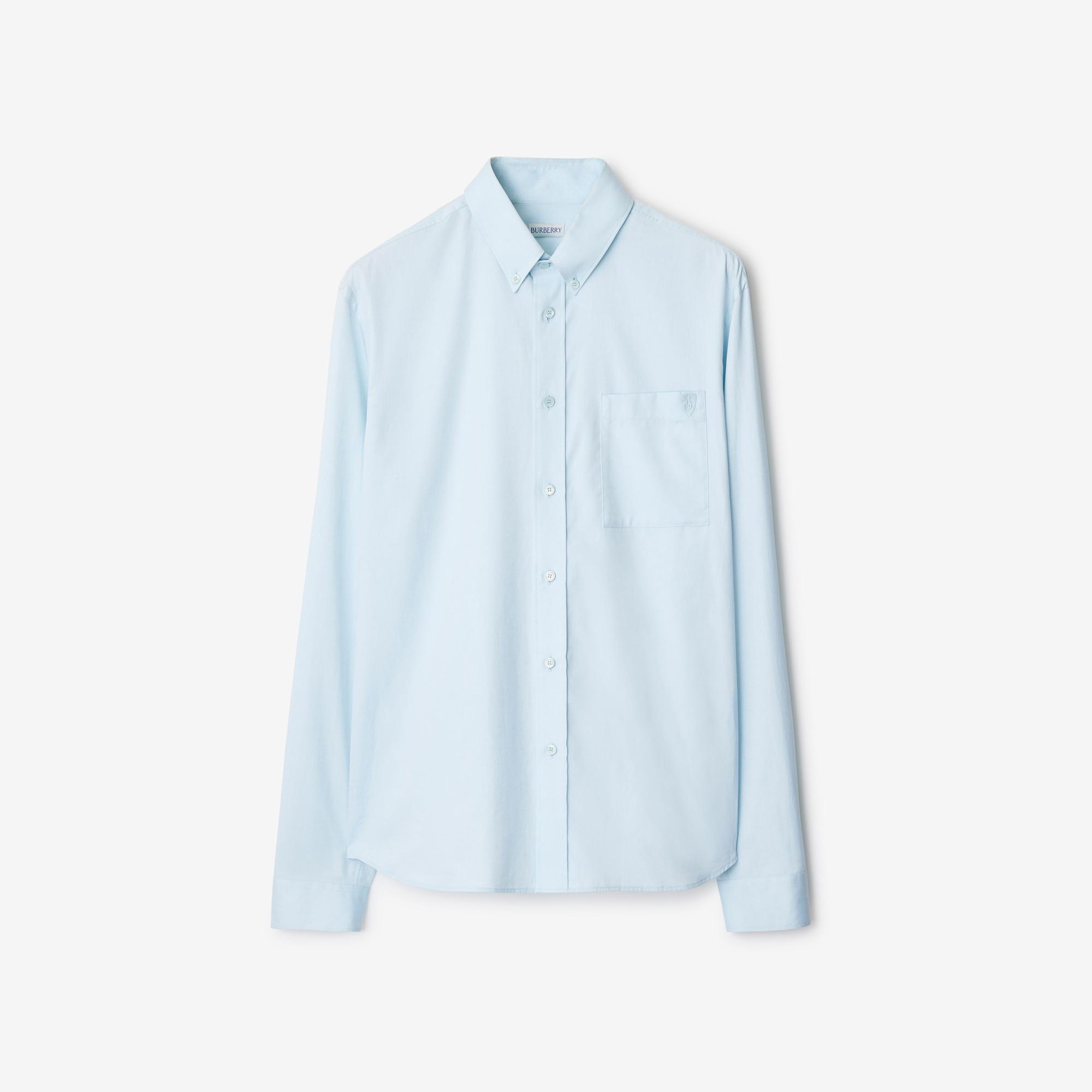 Burberry Relaxed Fit Cotton Oxford Erkek Mavi Gömlek