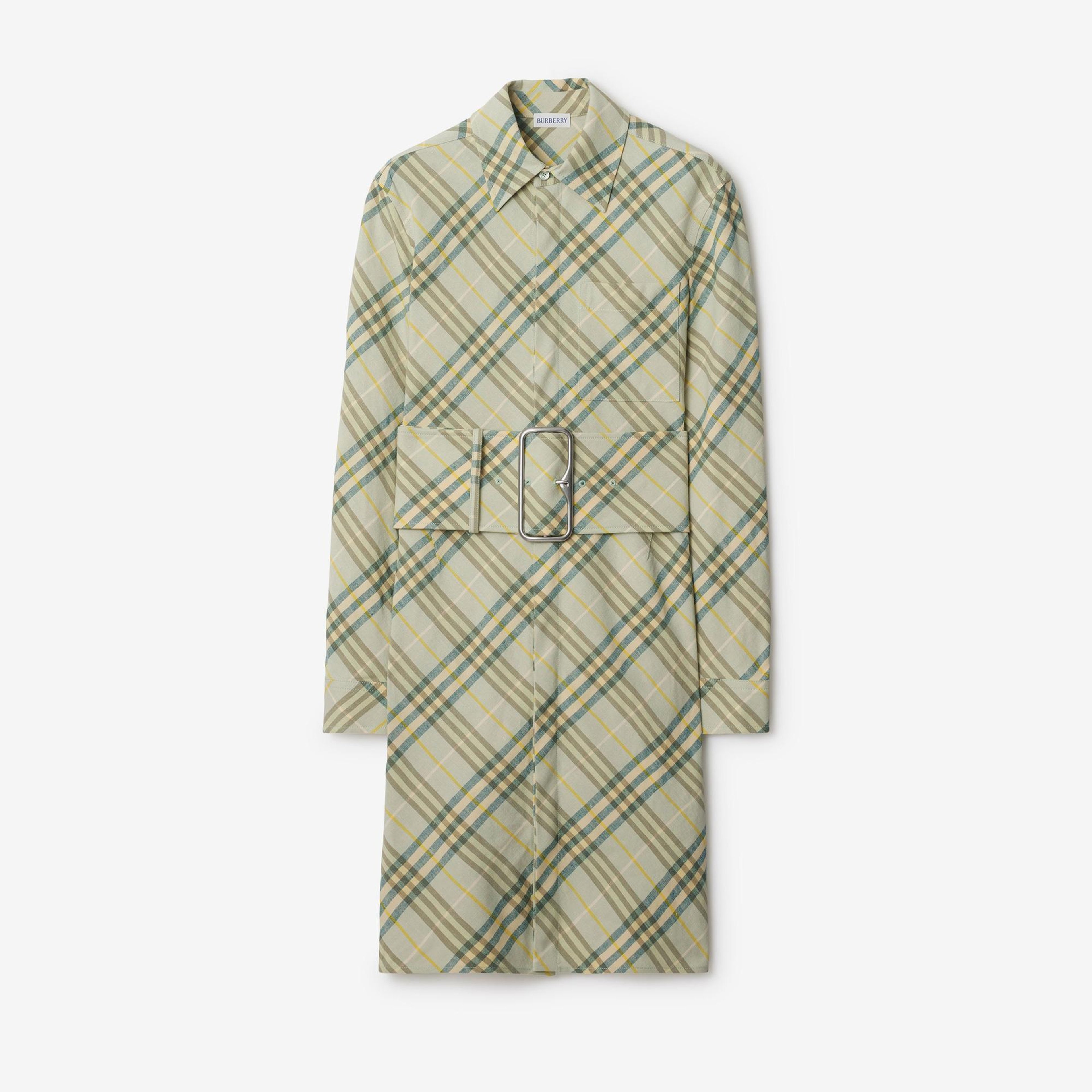 Burberry Ros Stretch Linen Kadın Krem Elbise