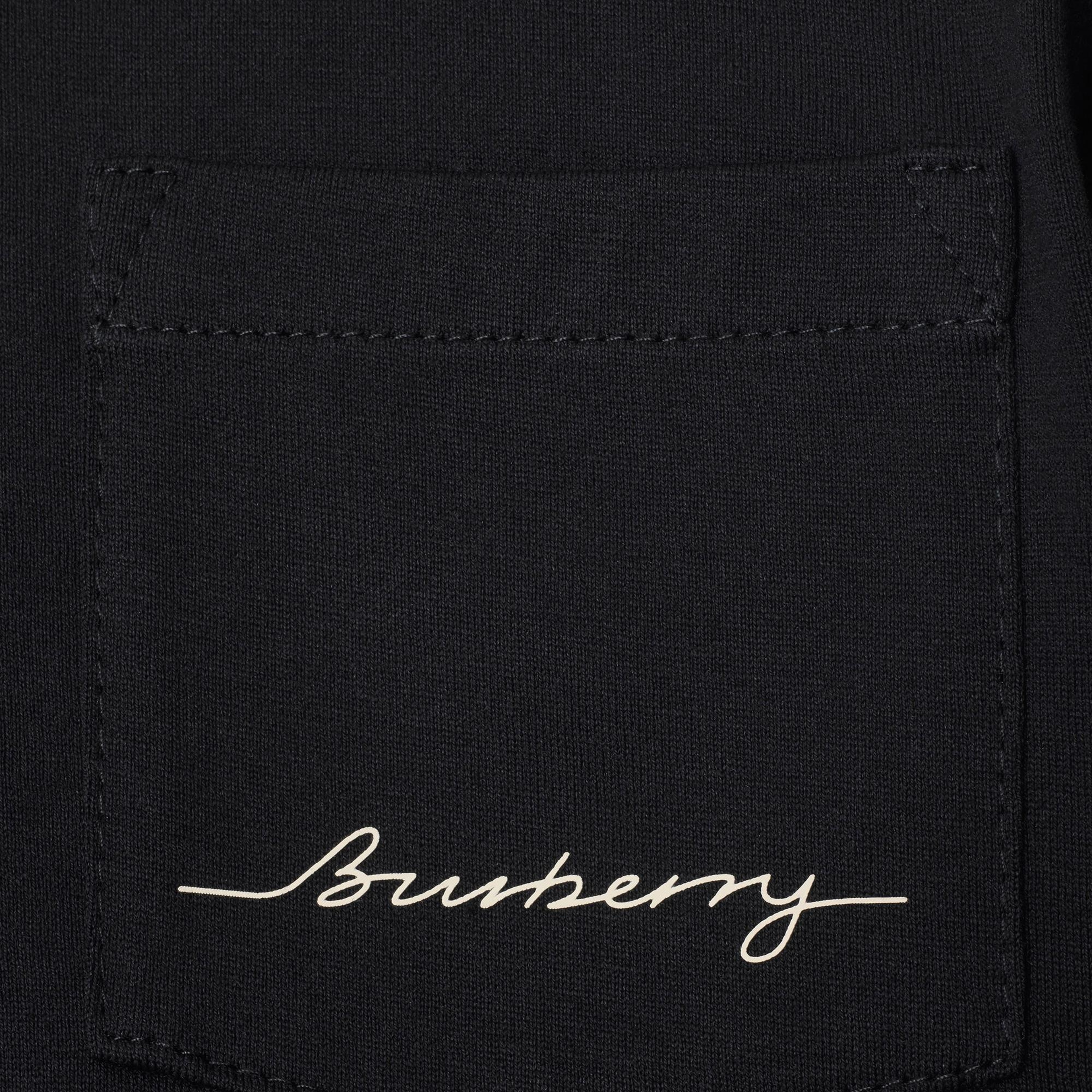 Burberry Cedar Cotton Çocuk Siyah T-Shirt