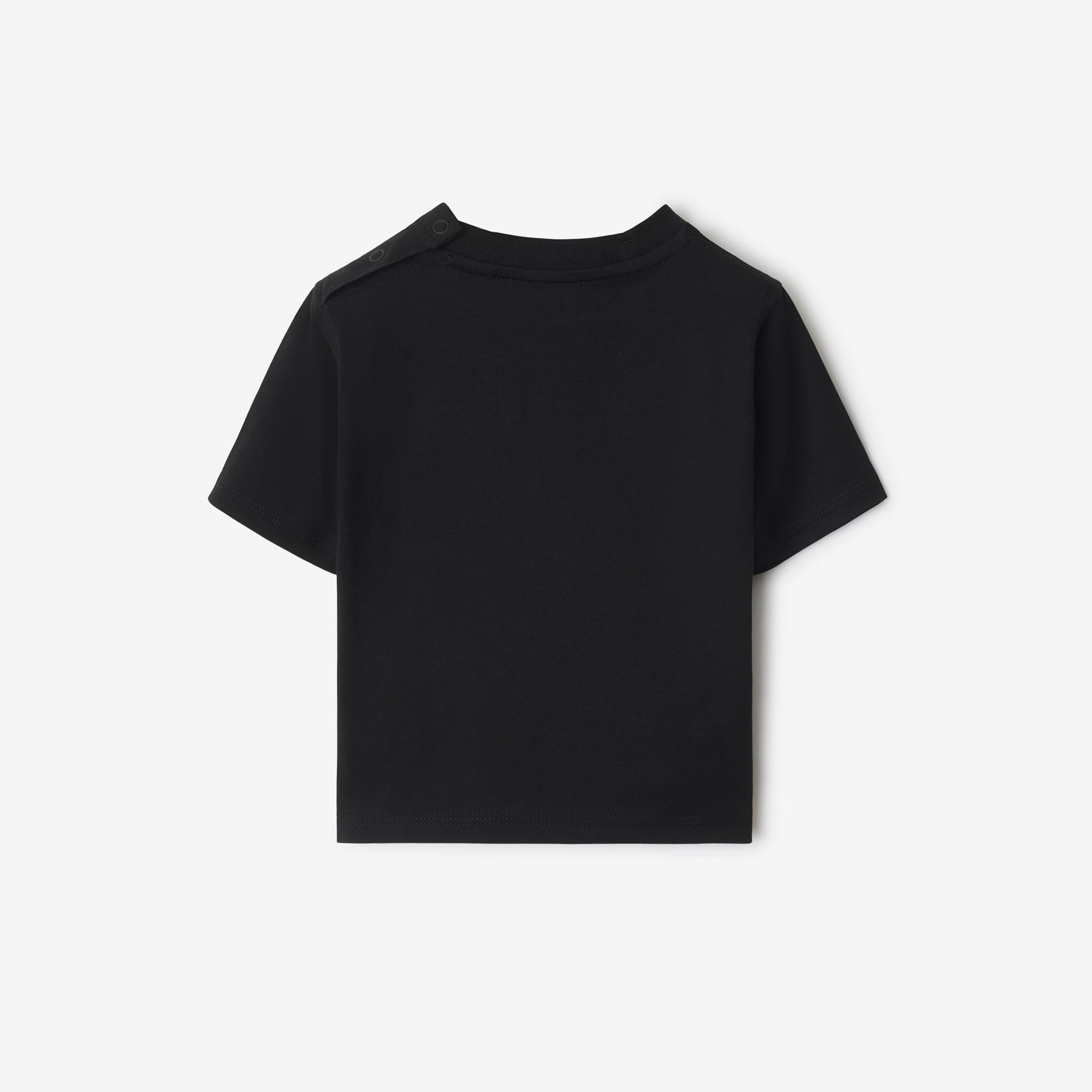 Burberry Cedar Cotton Çocuk Siyah T-Shirt