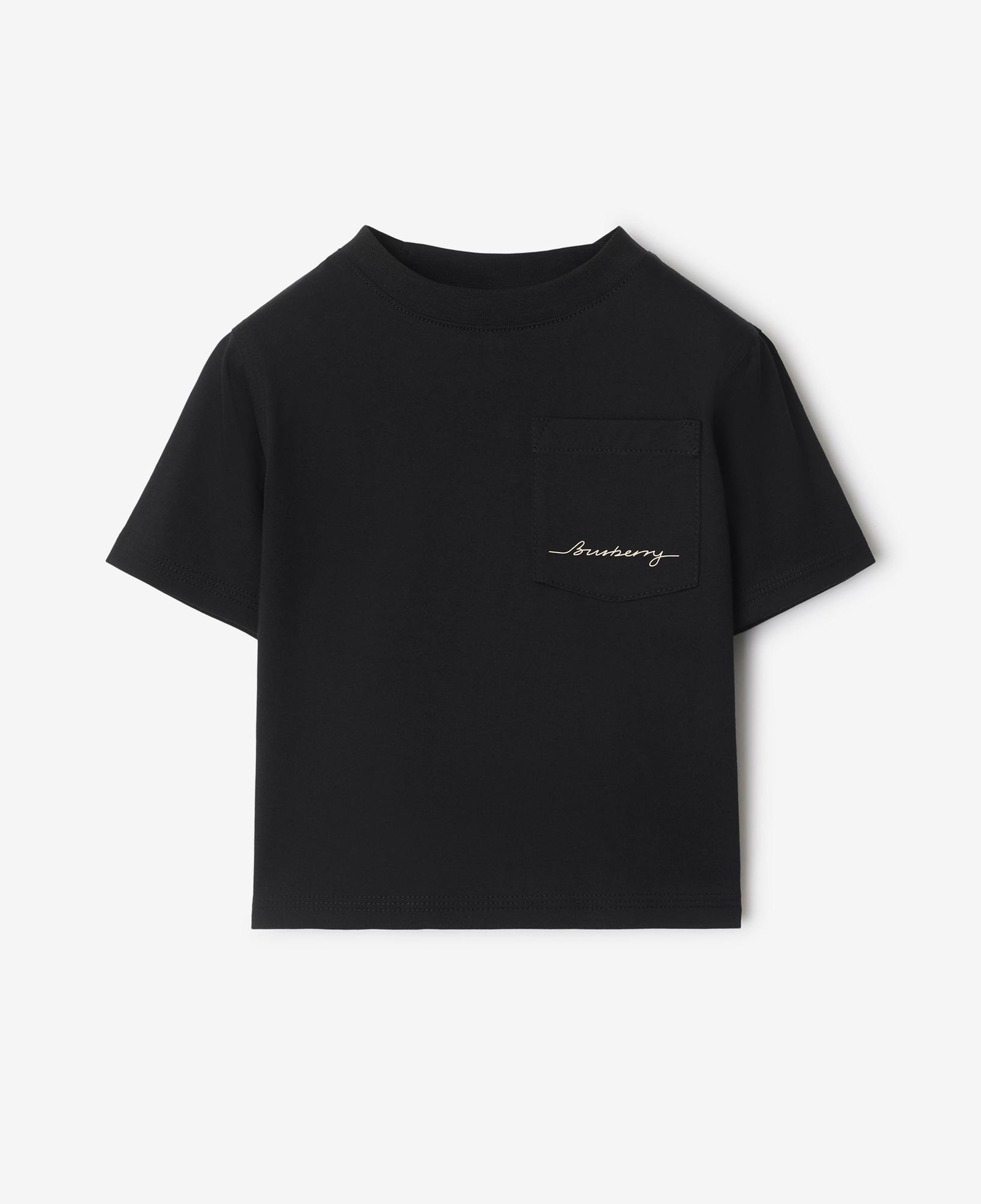 Burberry Cedar Cotton Çocuk Siyah T-Shirt