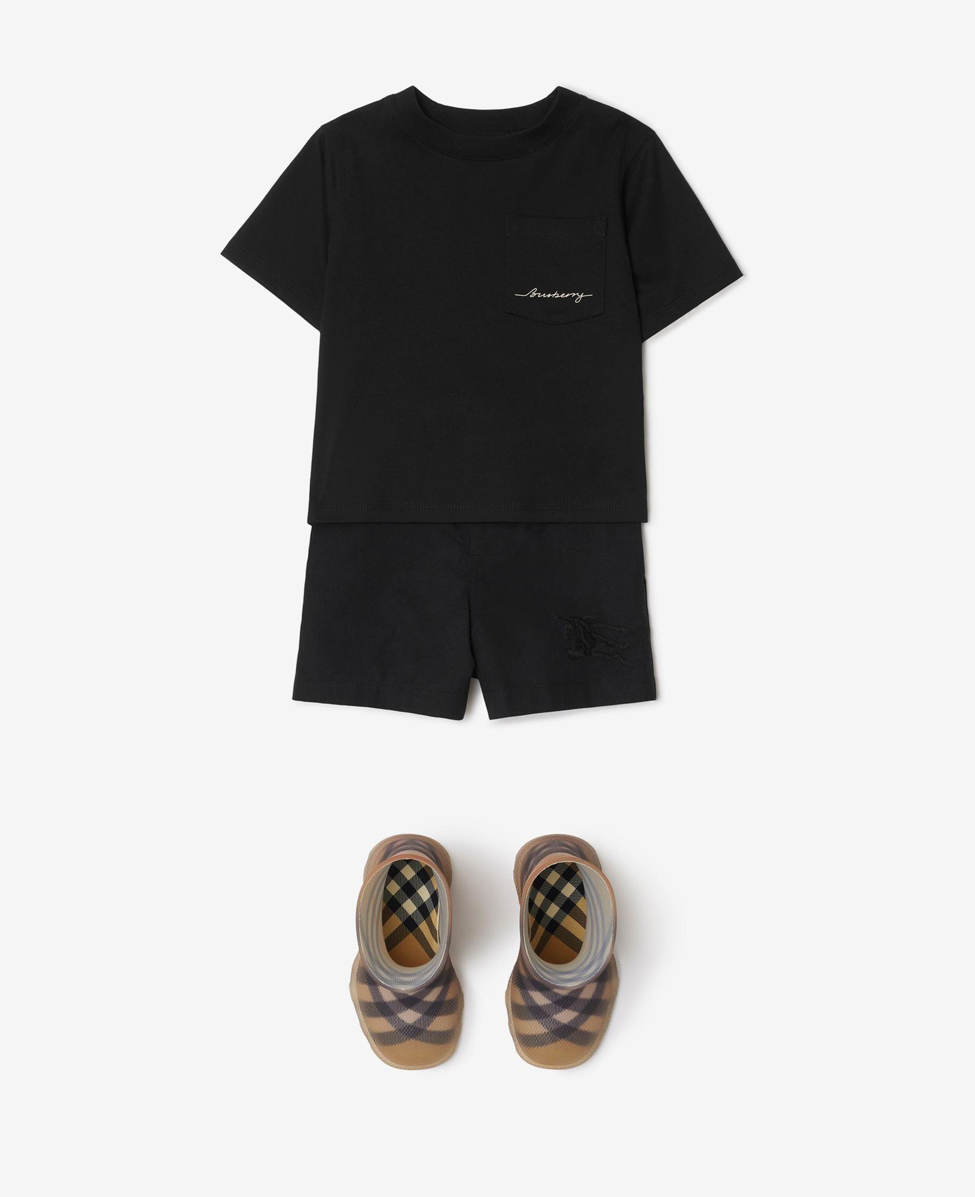 Burberry Cedar Cotton Çocuk Siyah T-Shirt