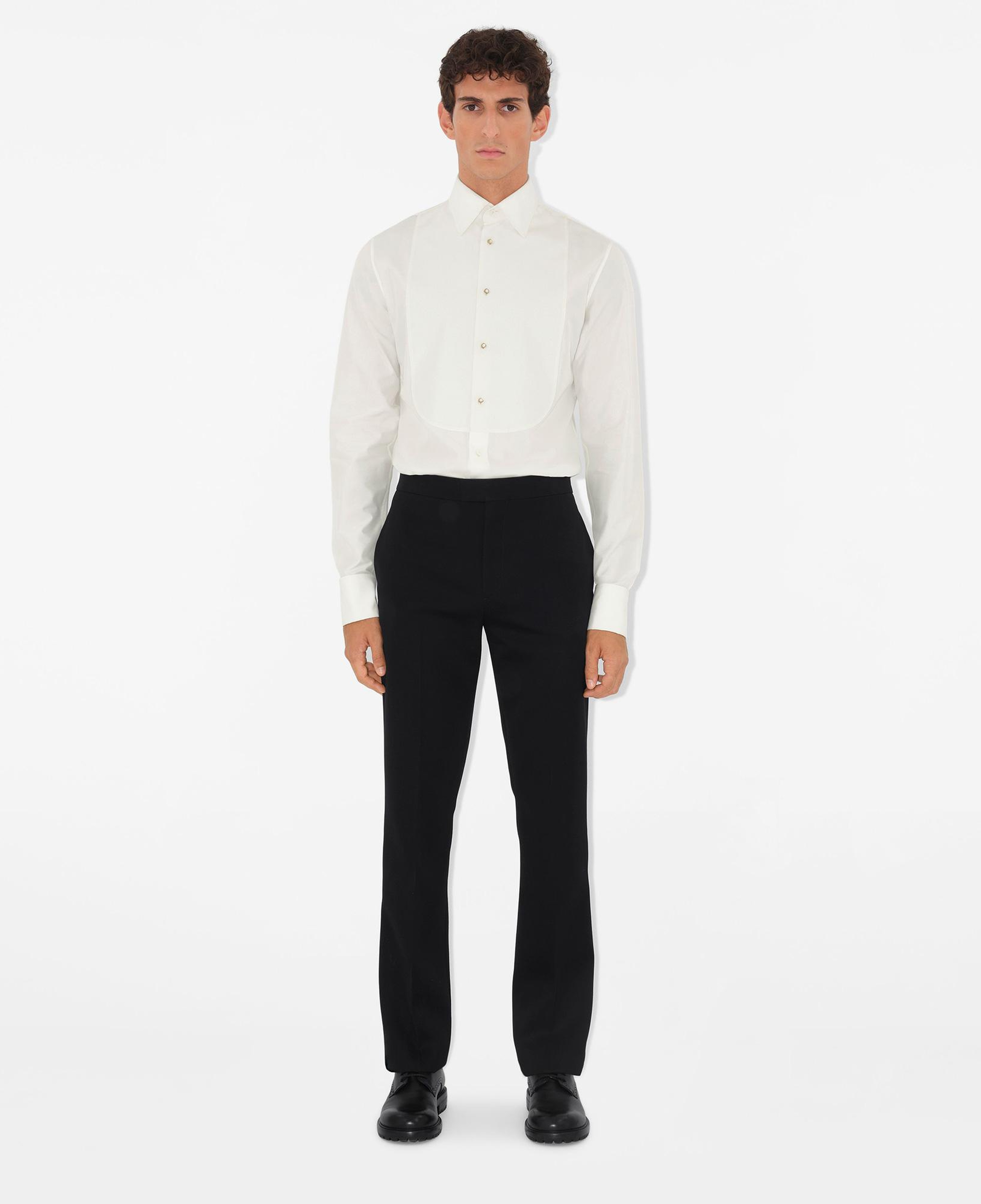 Burberry Slim Fit Cotton Silk Tuxedo Erkek Beyaz Gömlek