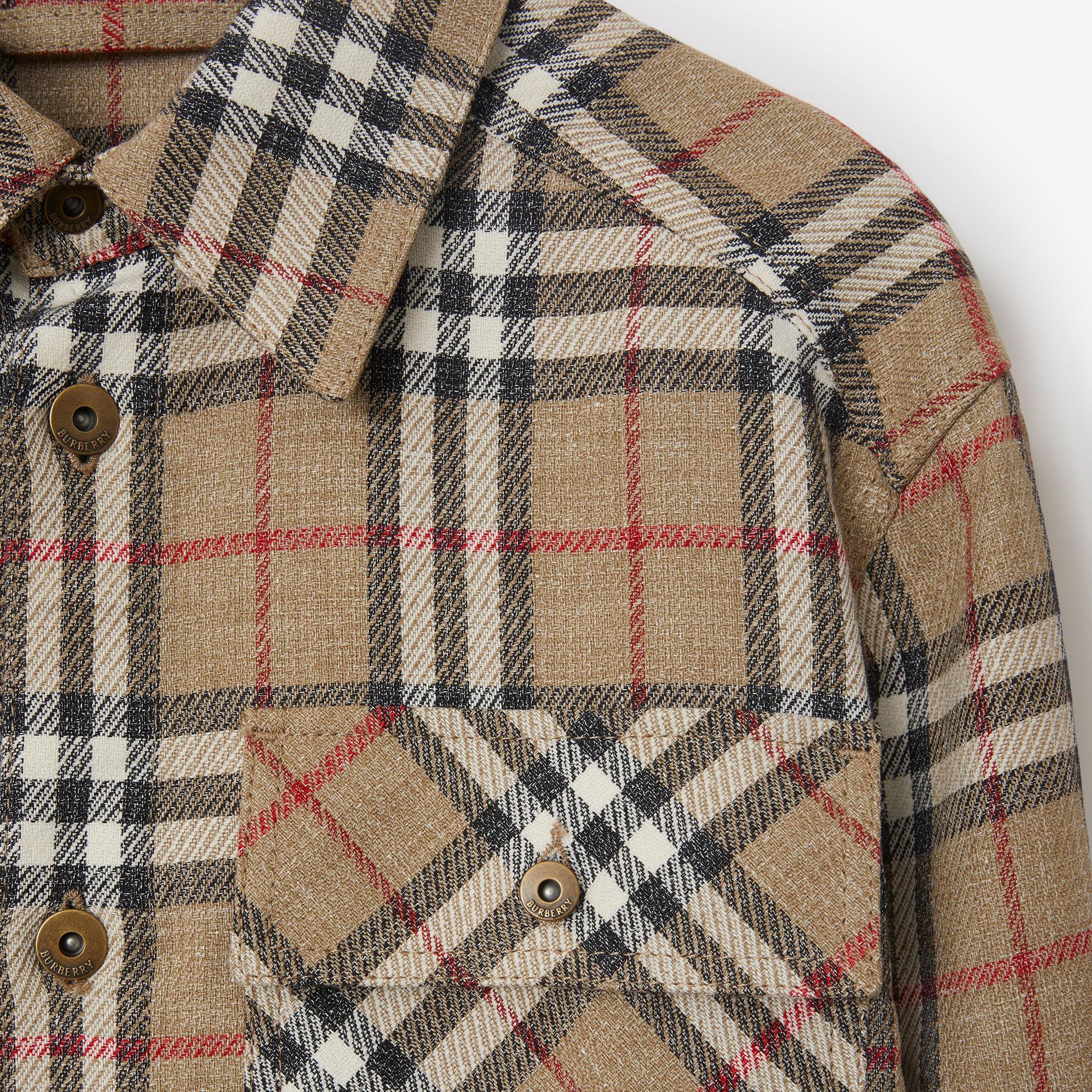 Burberry Sip Oversized Fit Cotton Linen Erkek Bej Gömlek