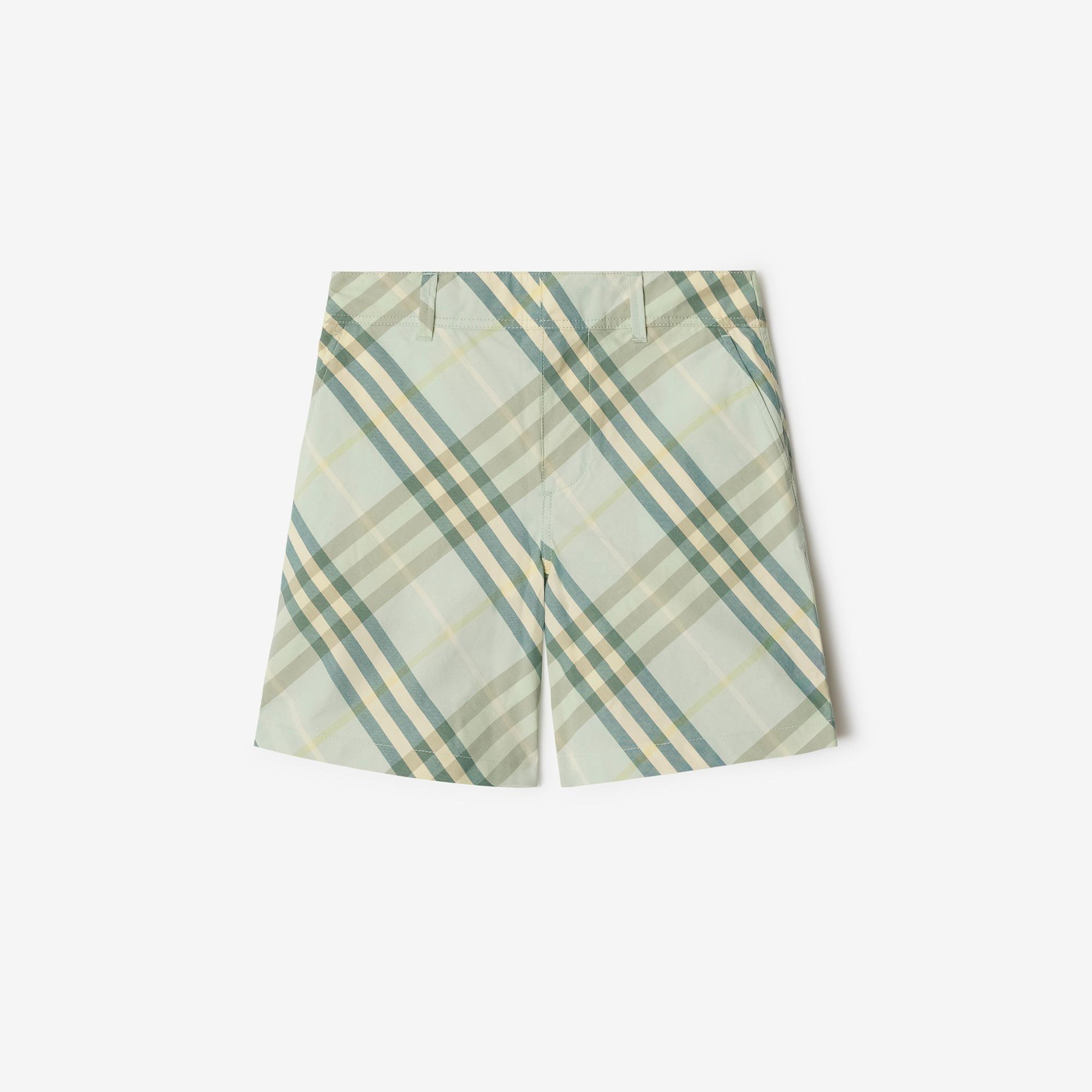 Burberry Oscar Cotton Çocuk Krem Şort