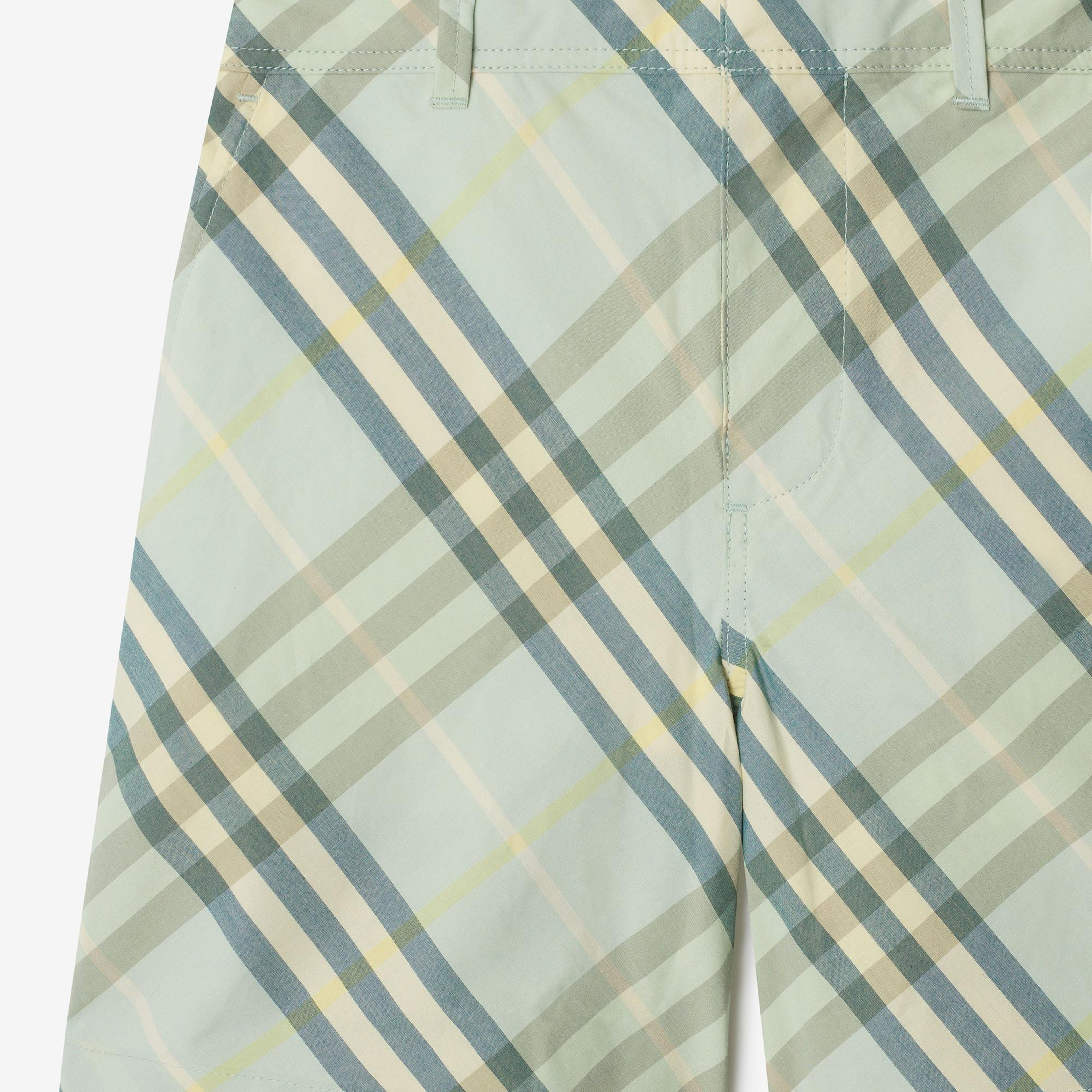 Burberry Oscar Cotton Çocuk Krem Şort
