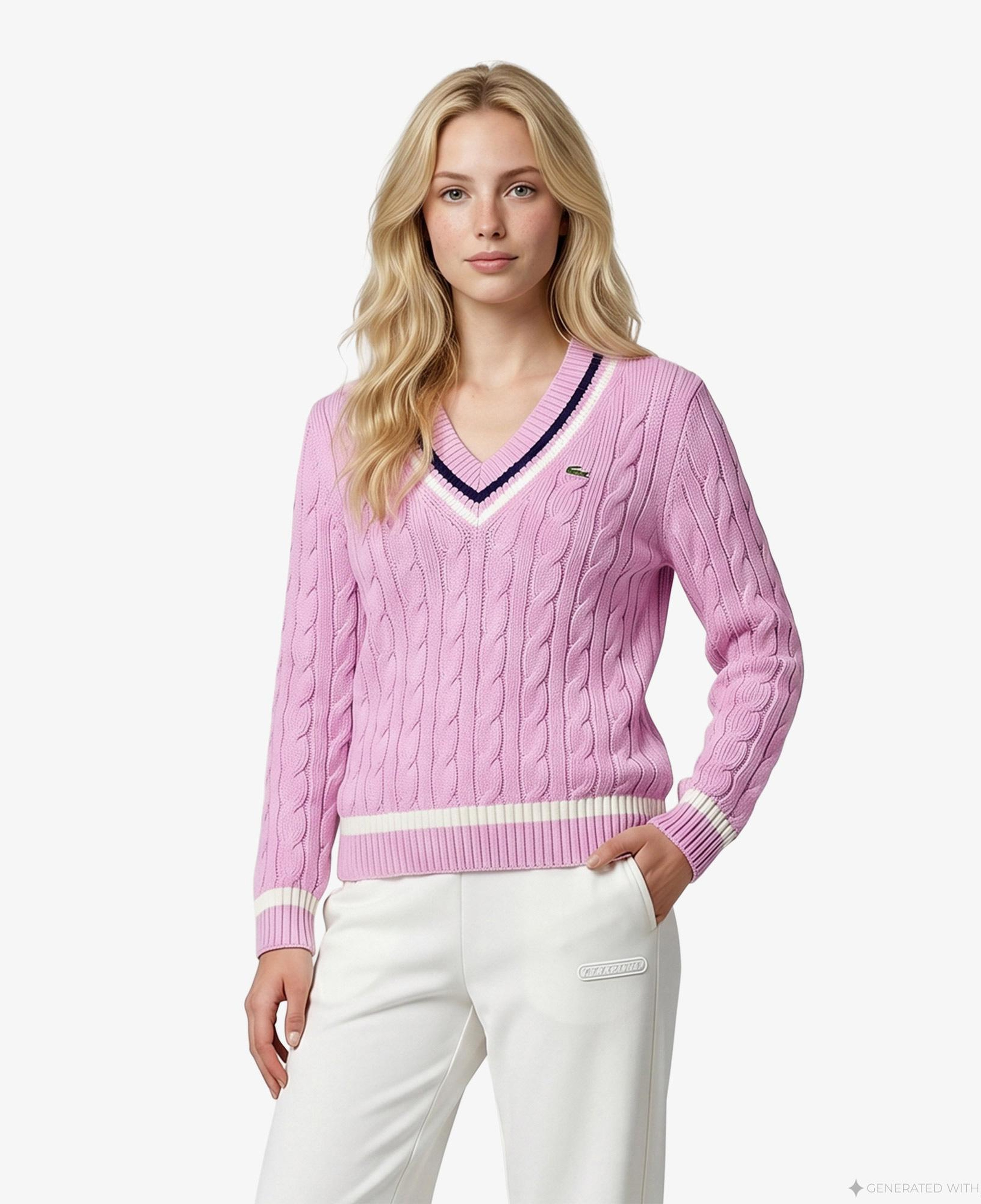 Lacoste Kadın Pembe Kazak