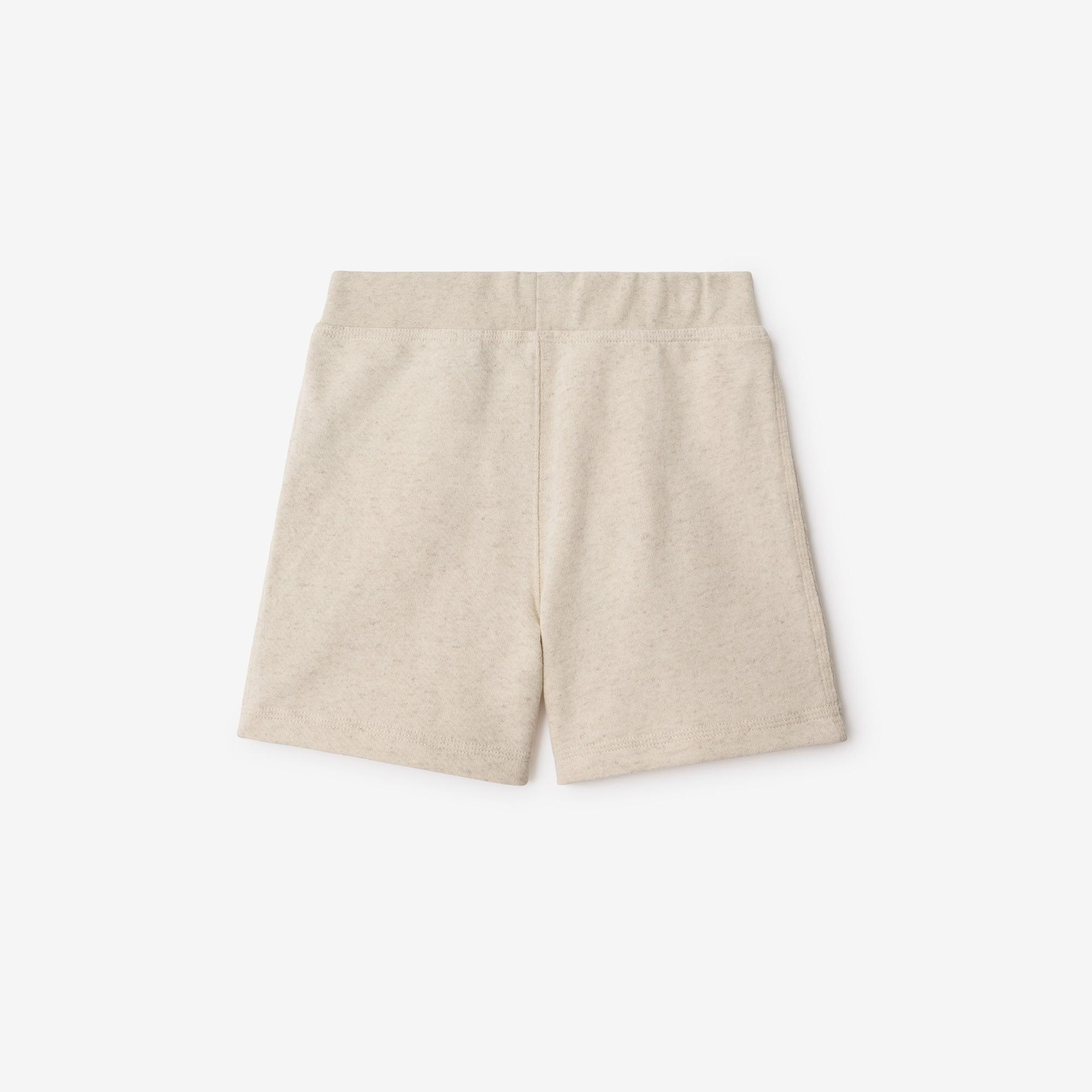 Burberry Nixon Logo Cotton Linen Çocuk Krem Şort