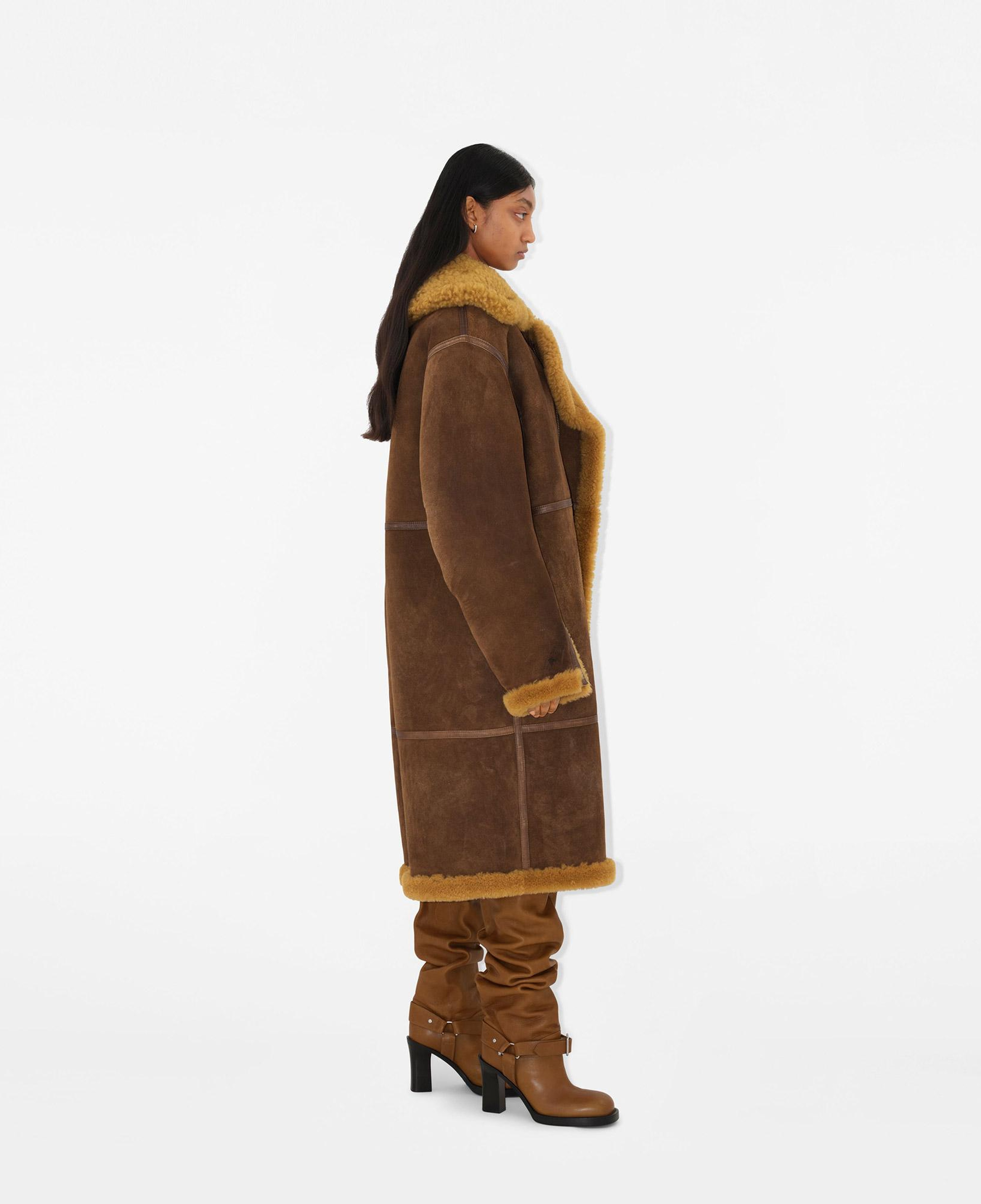 Burberry Kadın Yeşil Deri Yün Mont