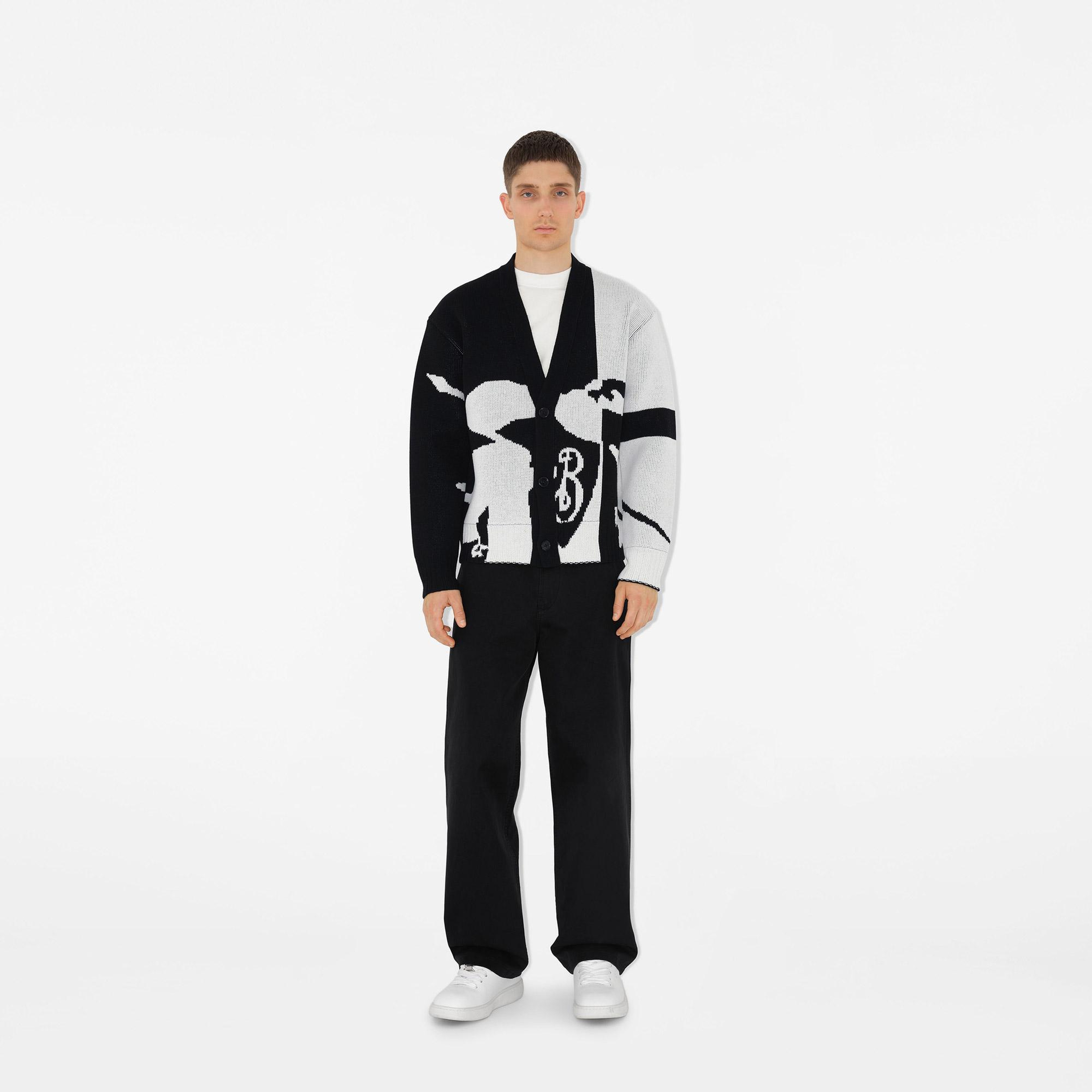 Burberry Erkek Siyah Yün Triko
