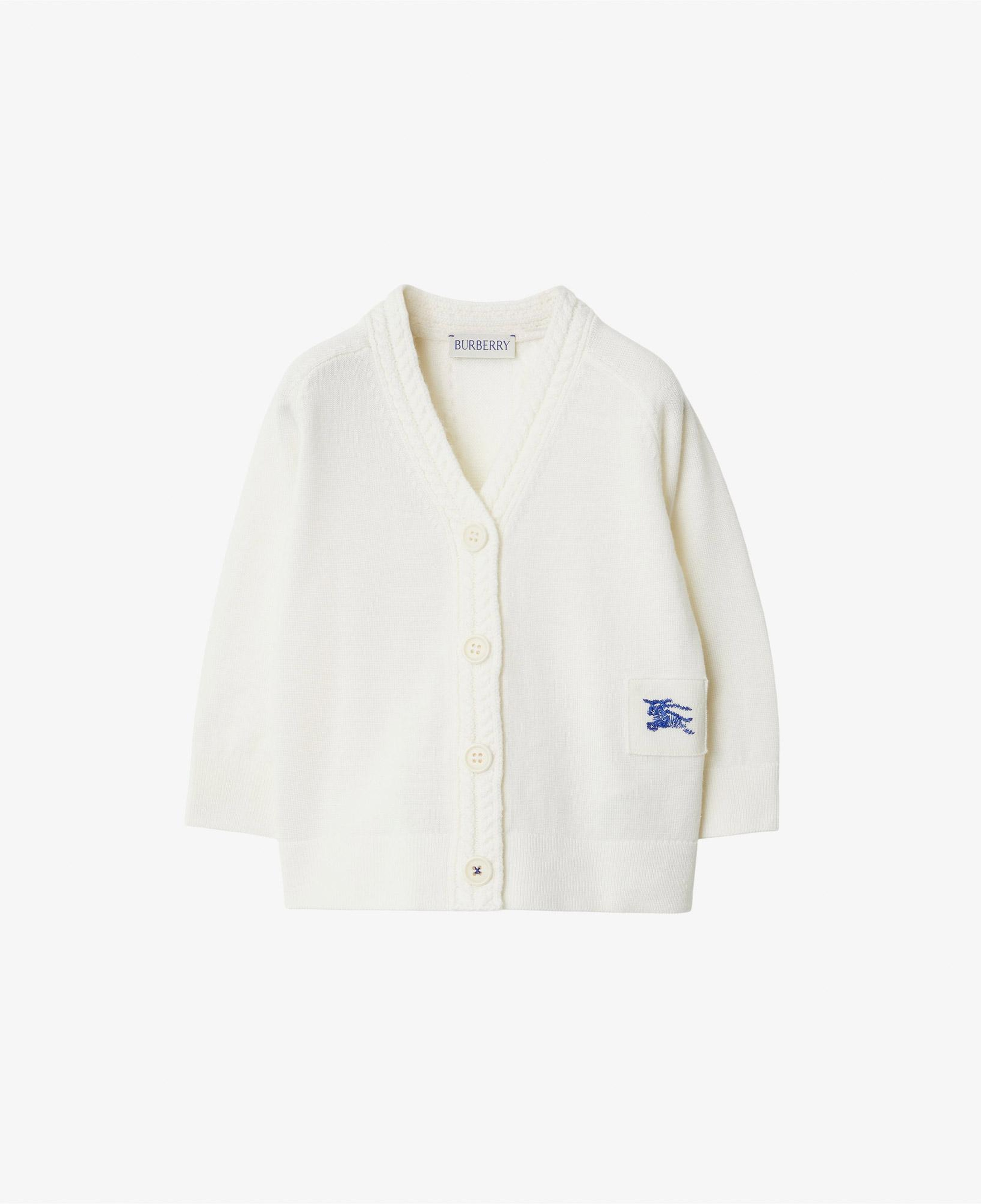 Burberry Yün Çocuk Beyaz Hırka