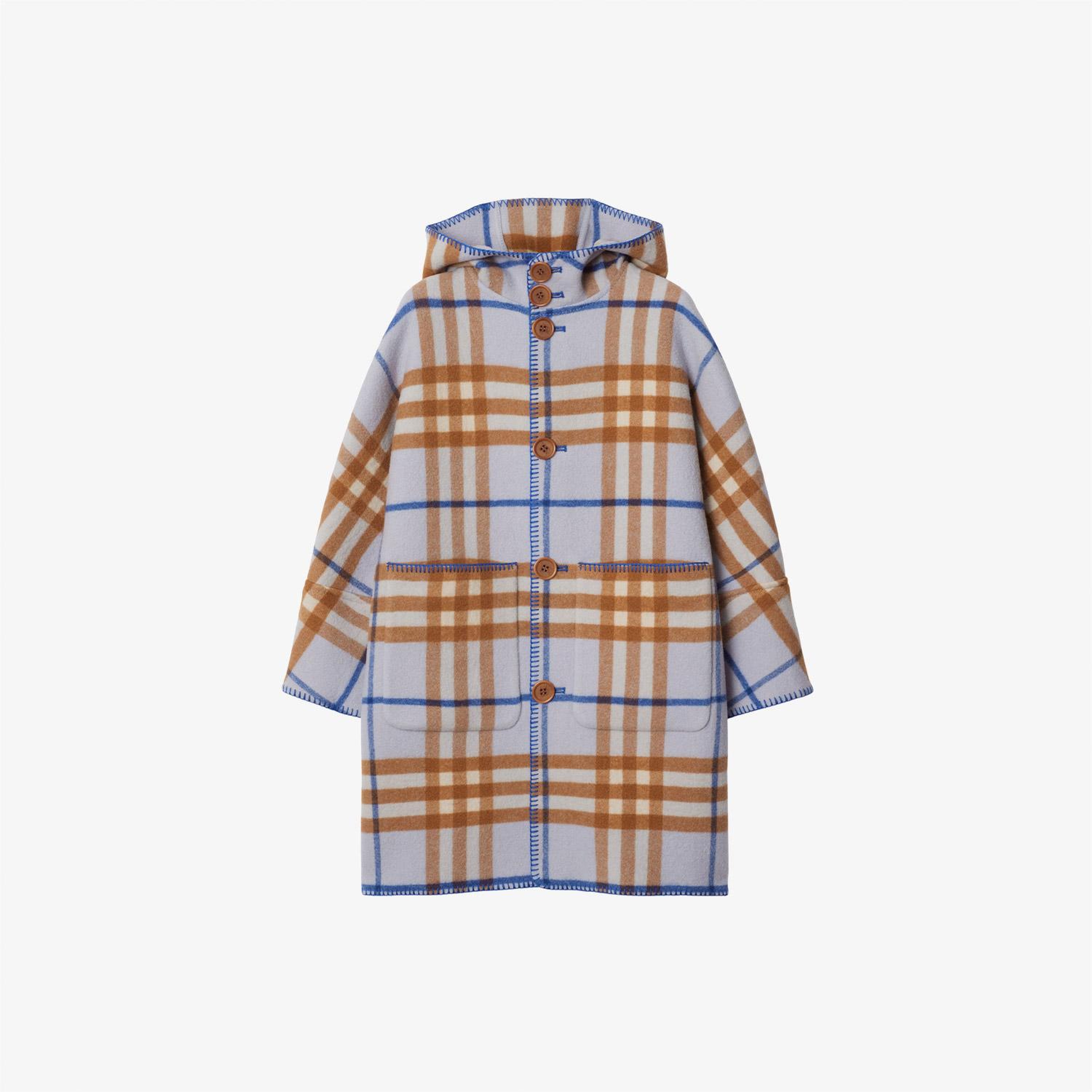 Burberry Çocuk Mavi Yün Mont