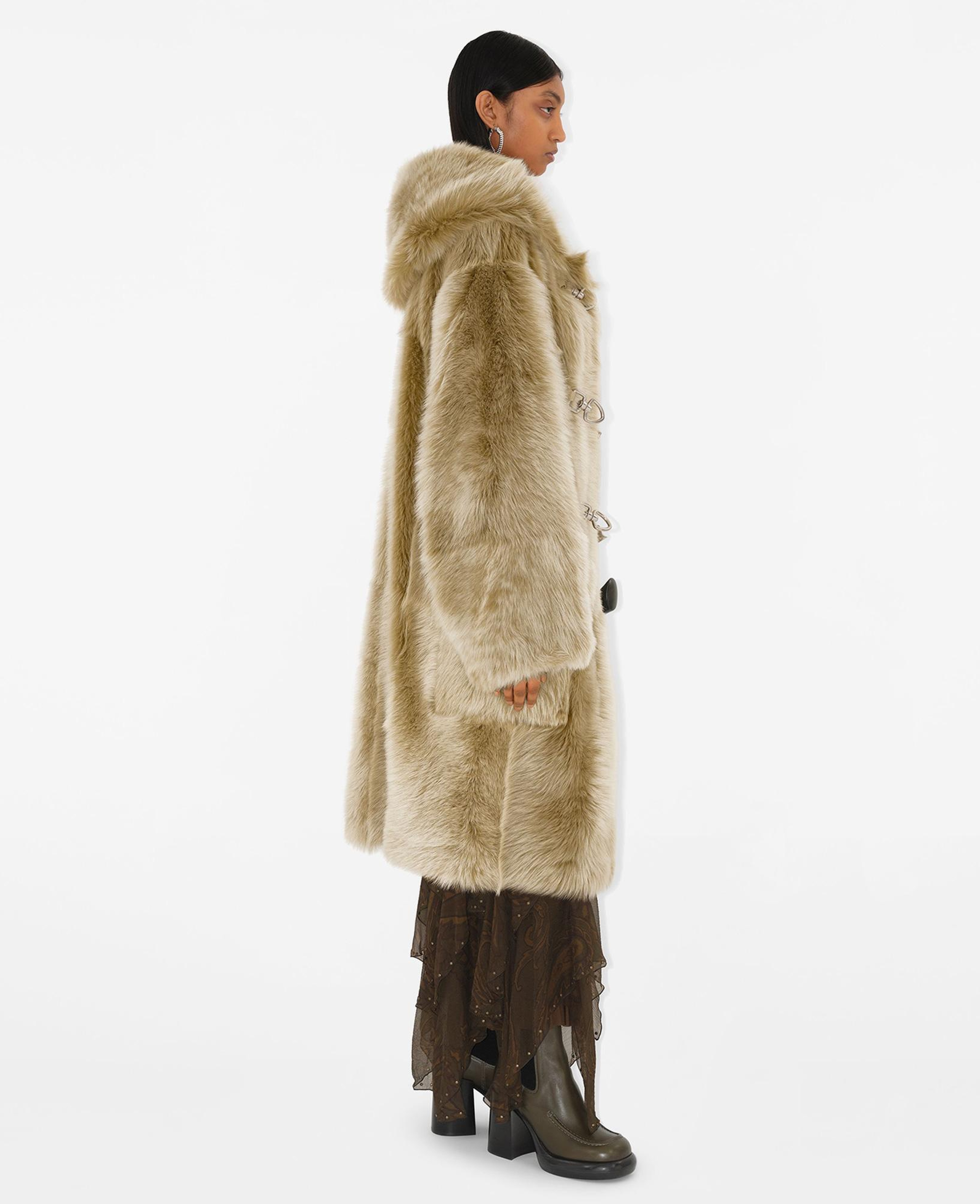 Burberry Pel Shearling Duffle Kadın Kahverengi Yün Mont