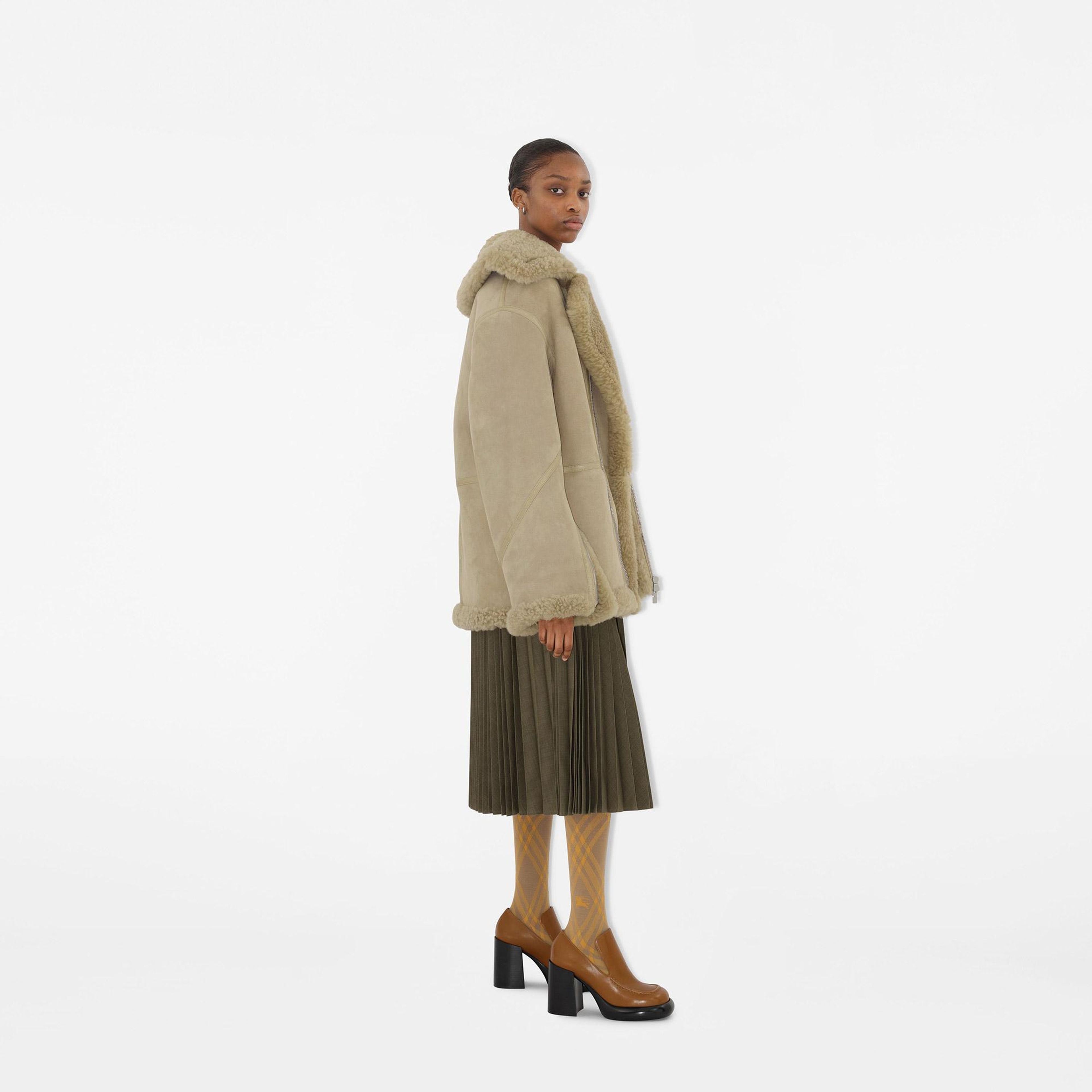 Burberry Kadın Turuncu Yün Mont
