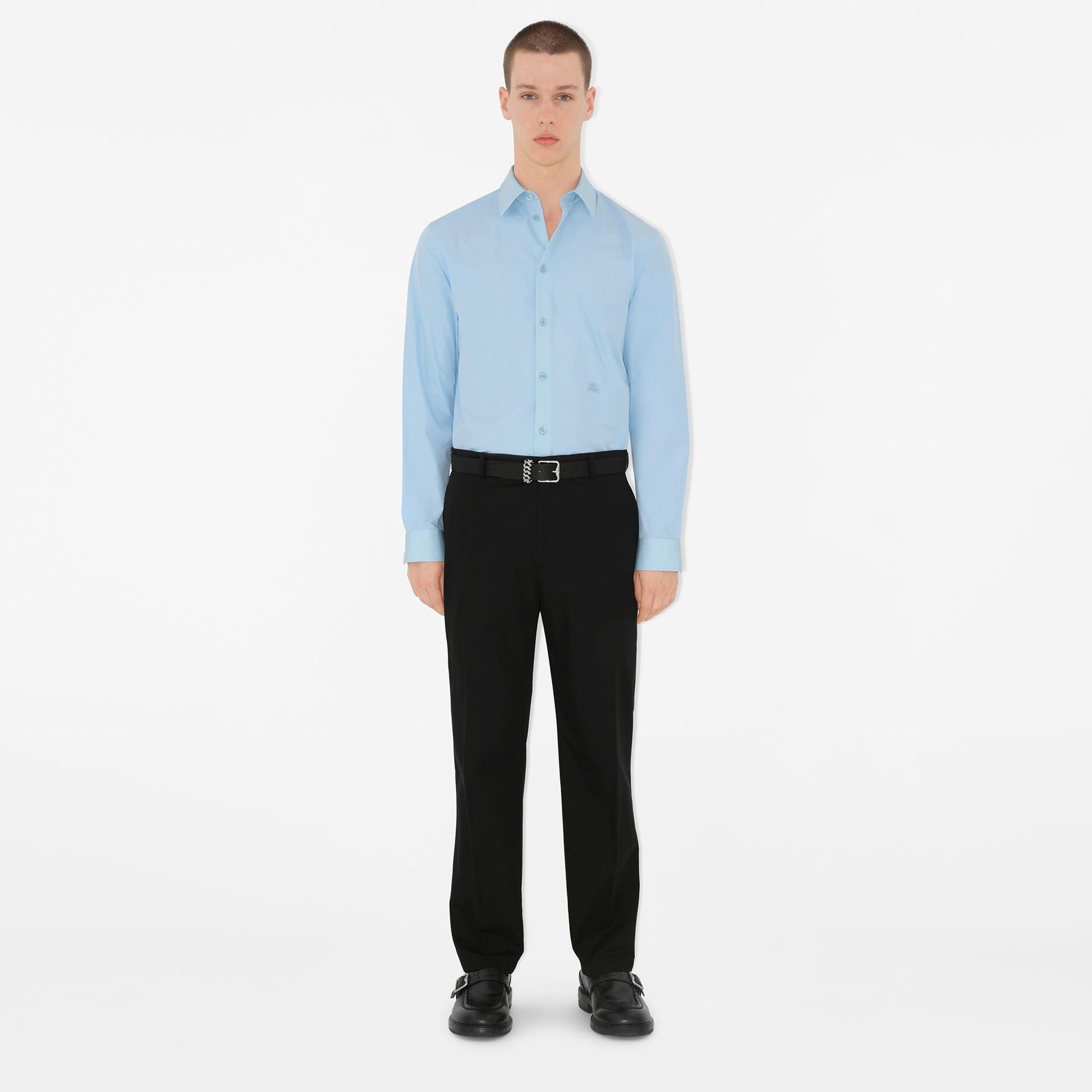 Burberry Sip Slim Fit Cotton Formal Erkek Mavi Gömlek