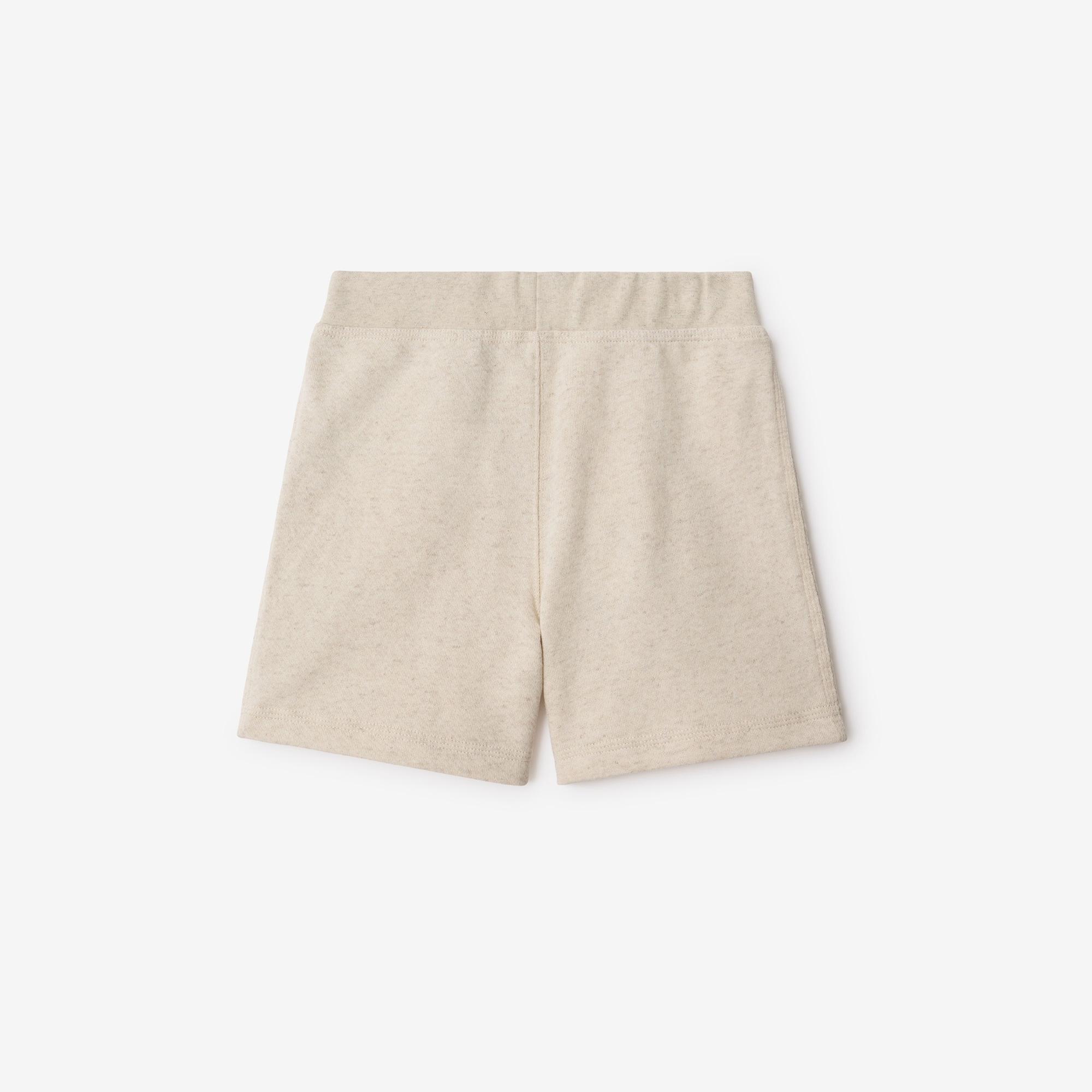 Burberry Nixon Logo Cotton Linen Çocuk Krem Şort
