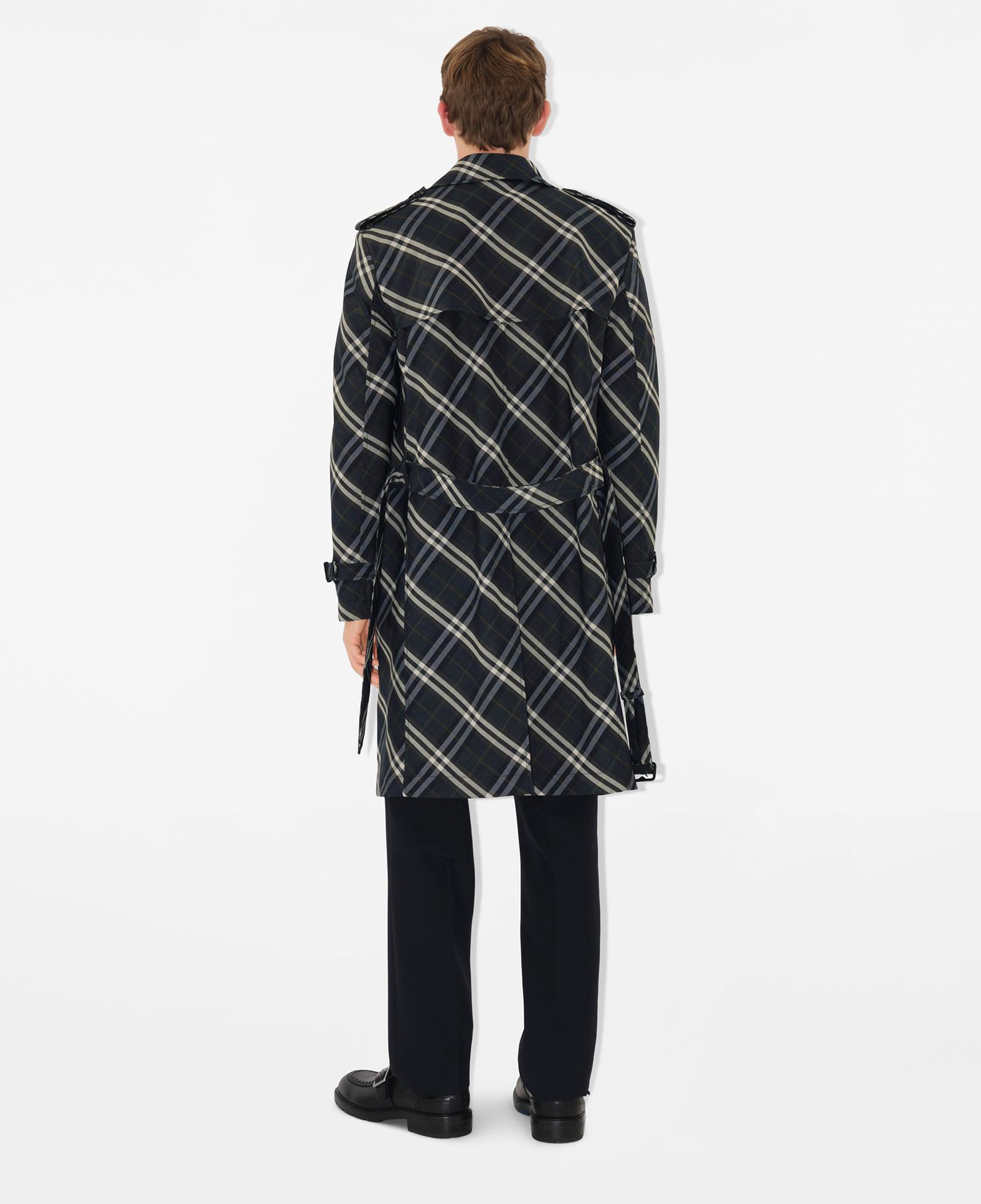 Burberry Cas Long Erkek Lacivert Trençkot