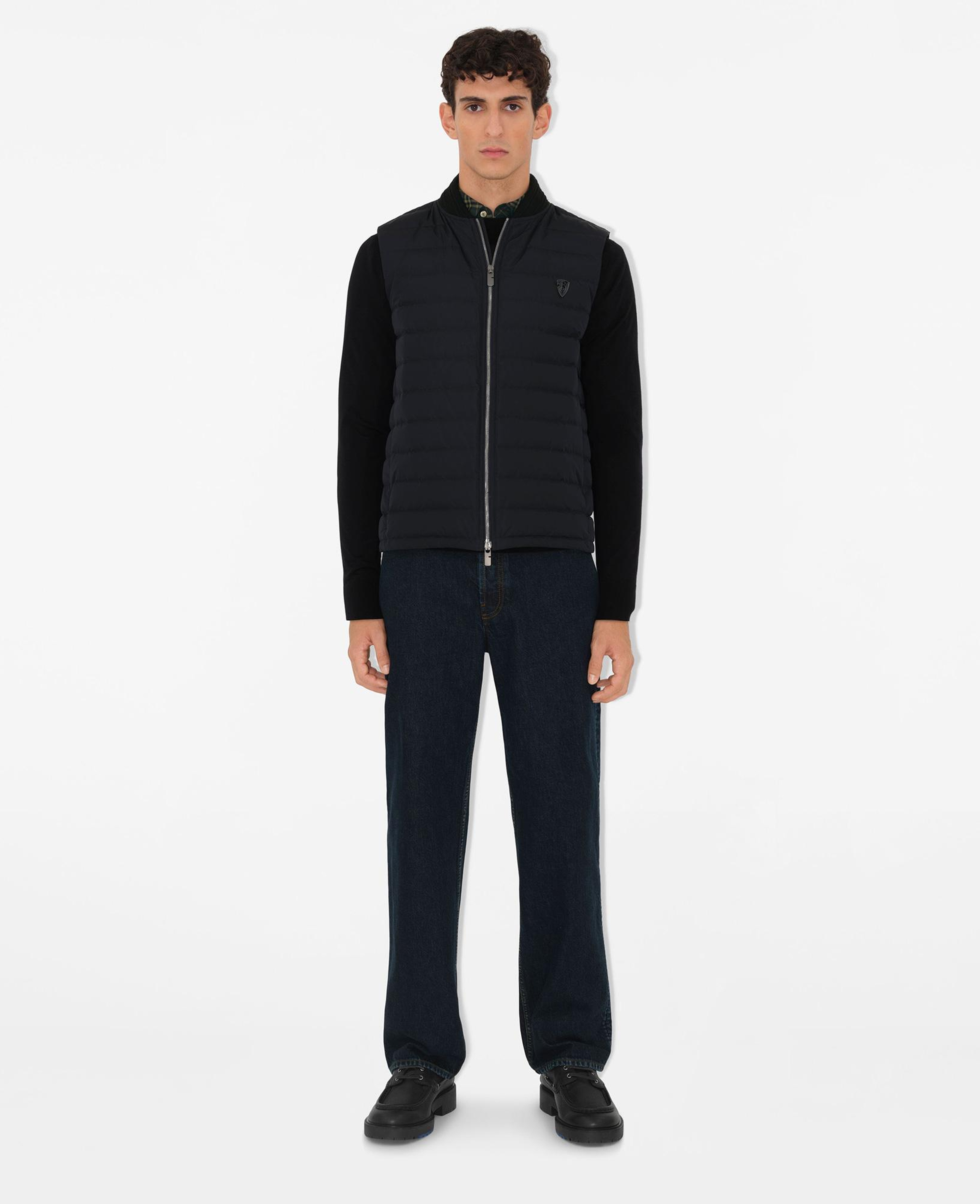 Burberry Tec Puffer Gilet Erkek Mavi Mont