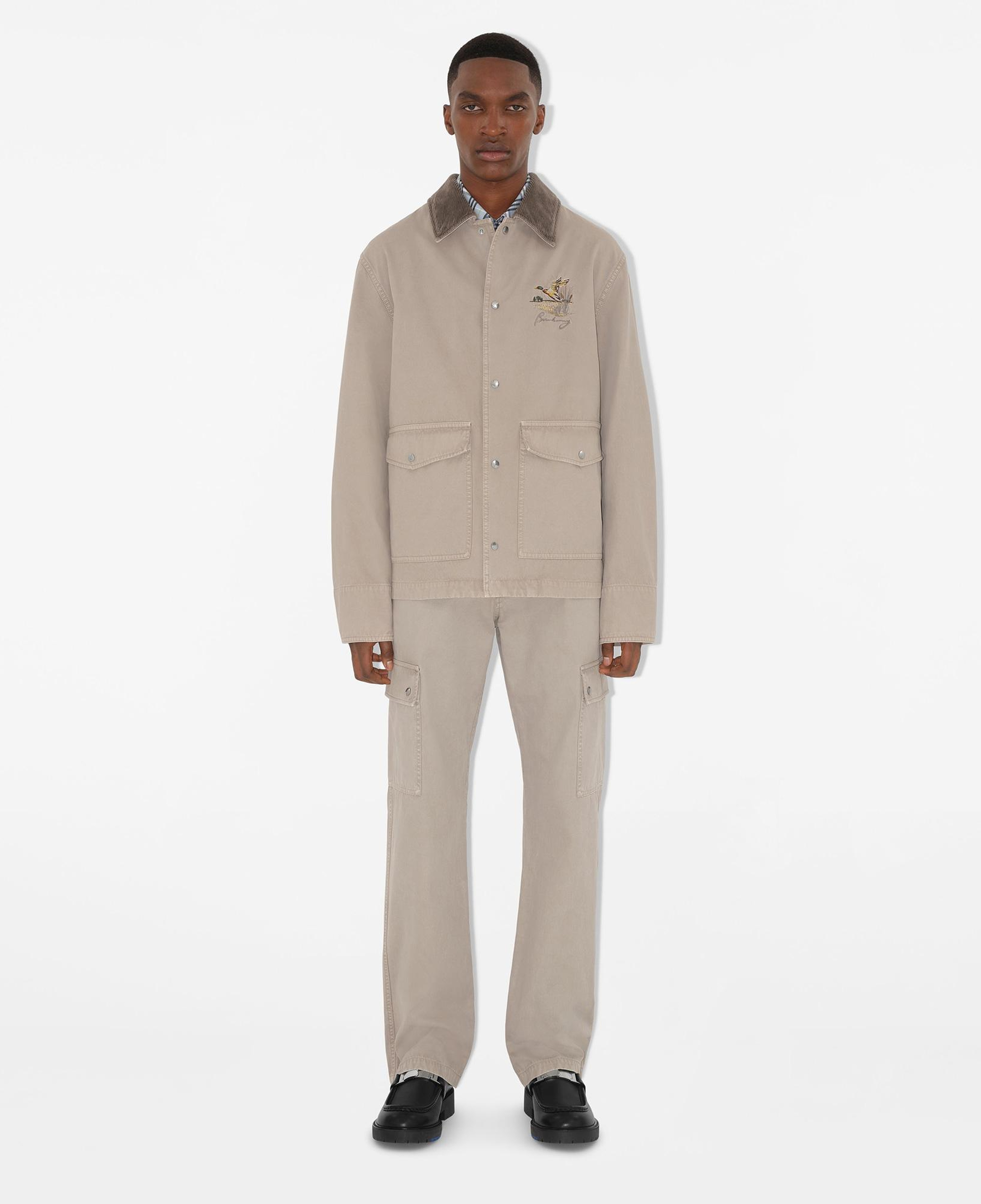 Burberry Casual Cotton Field Erkek Krem Ceket