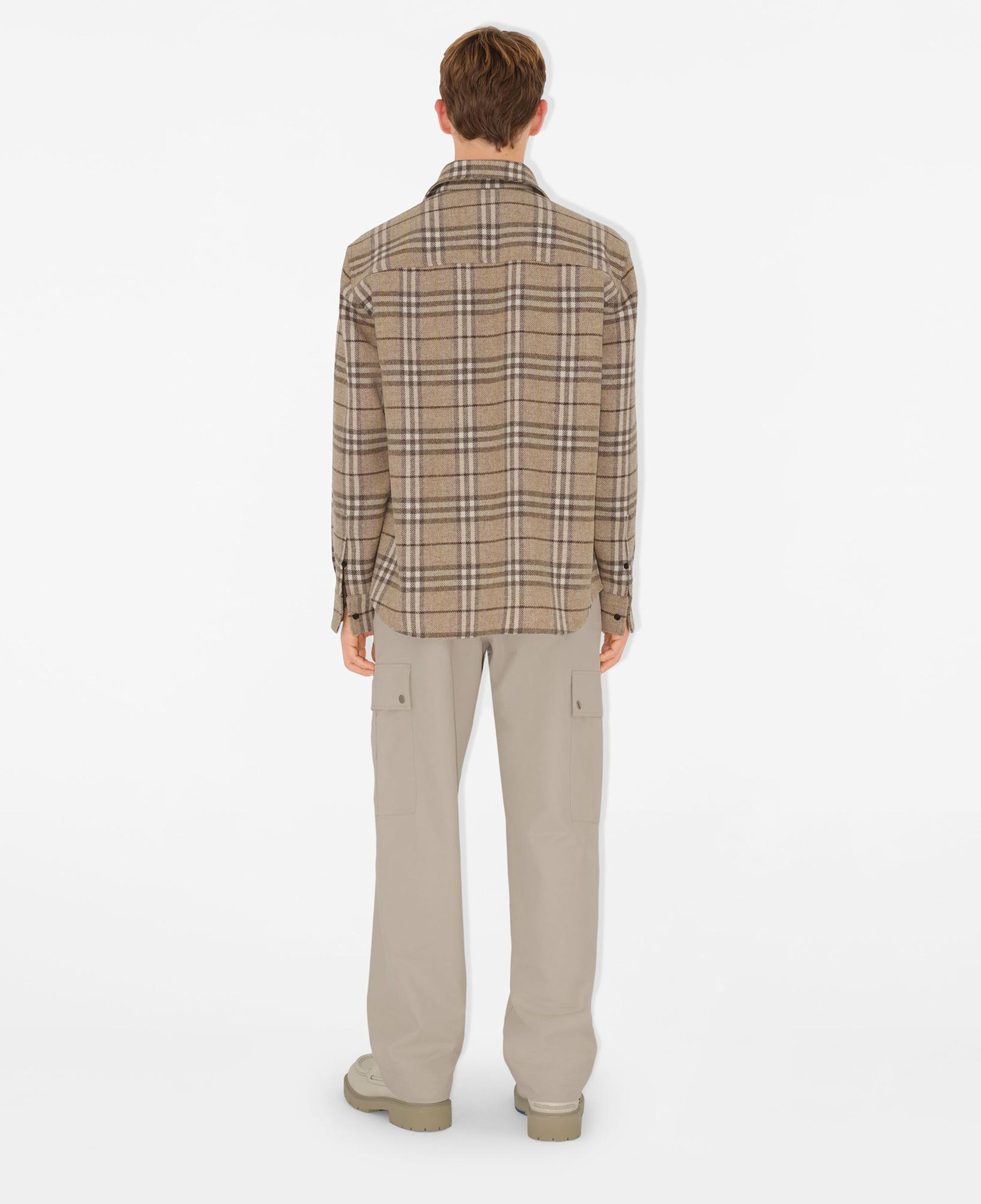 Burberry Ros Oversized Wool Erkek Bej Gömlek