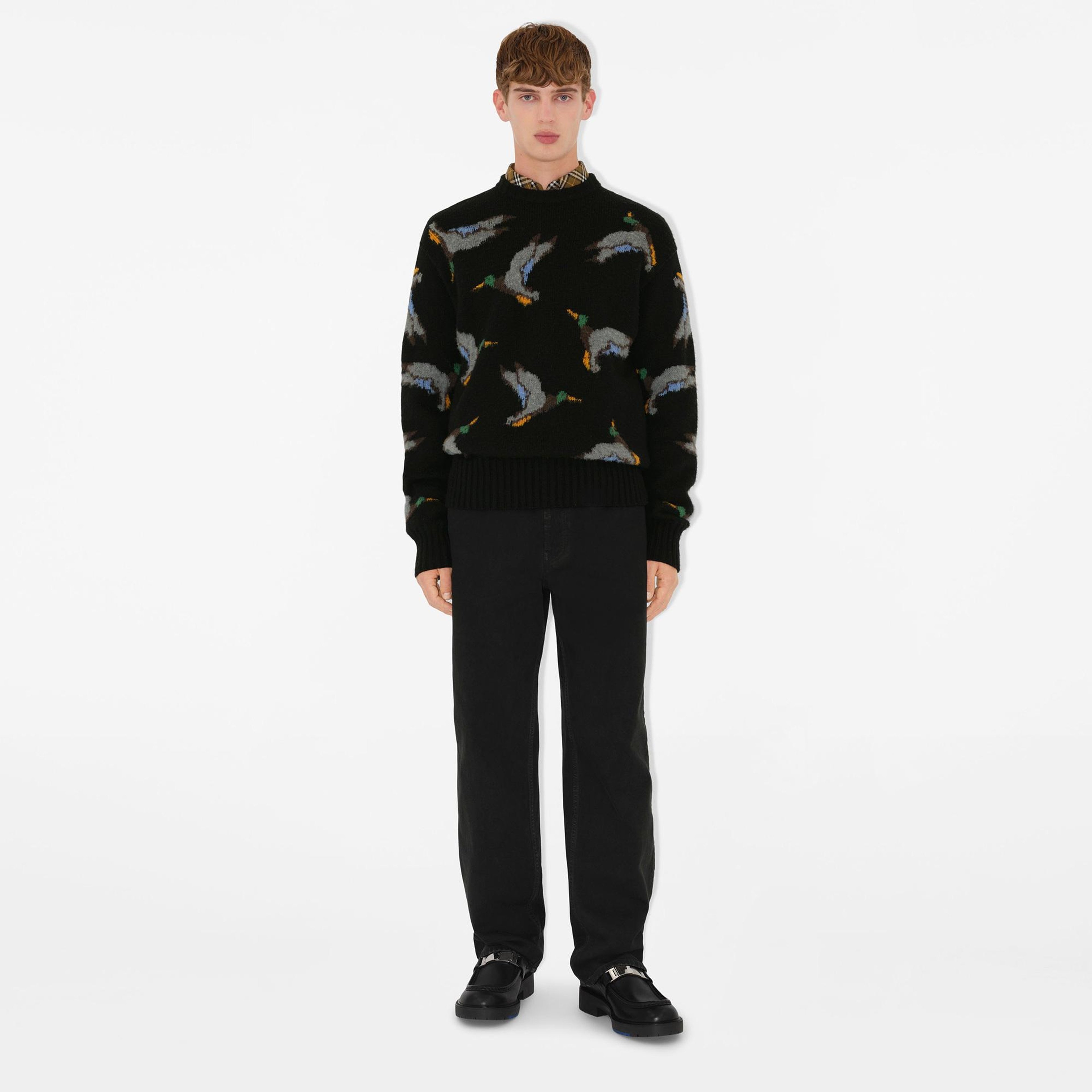 Burberry Smt Duck Wool Erkek Siyah Kazak