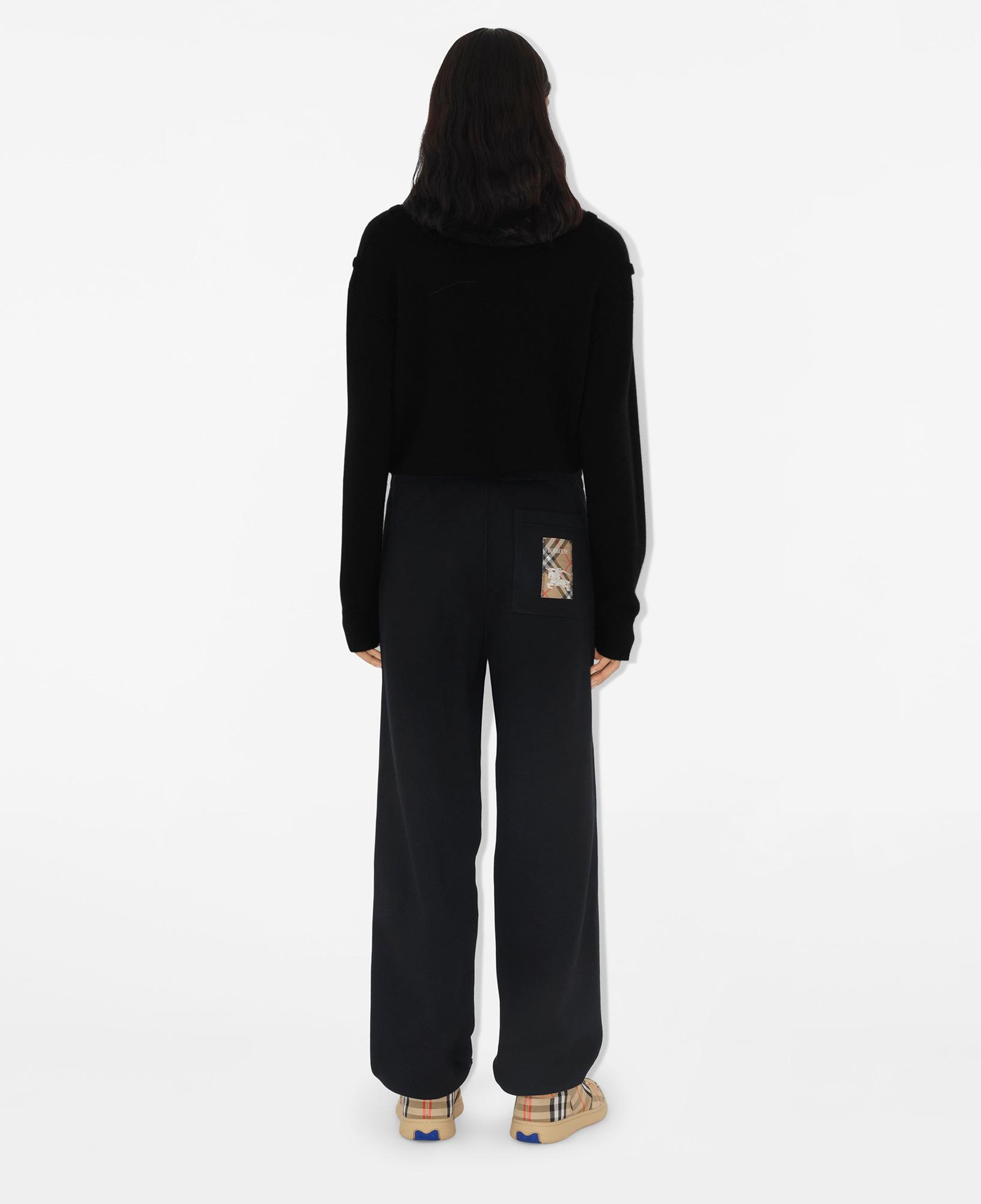 Burberry For Label Cotton Jogging Kadın Siyah Eşofman Altı