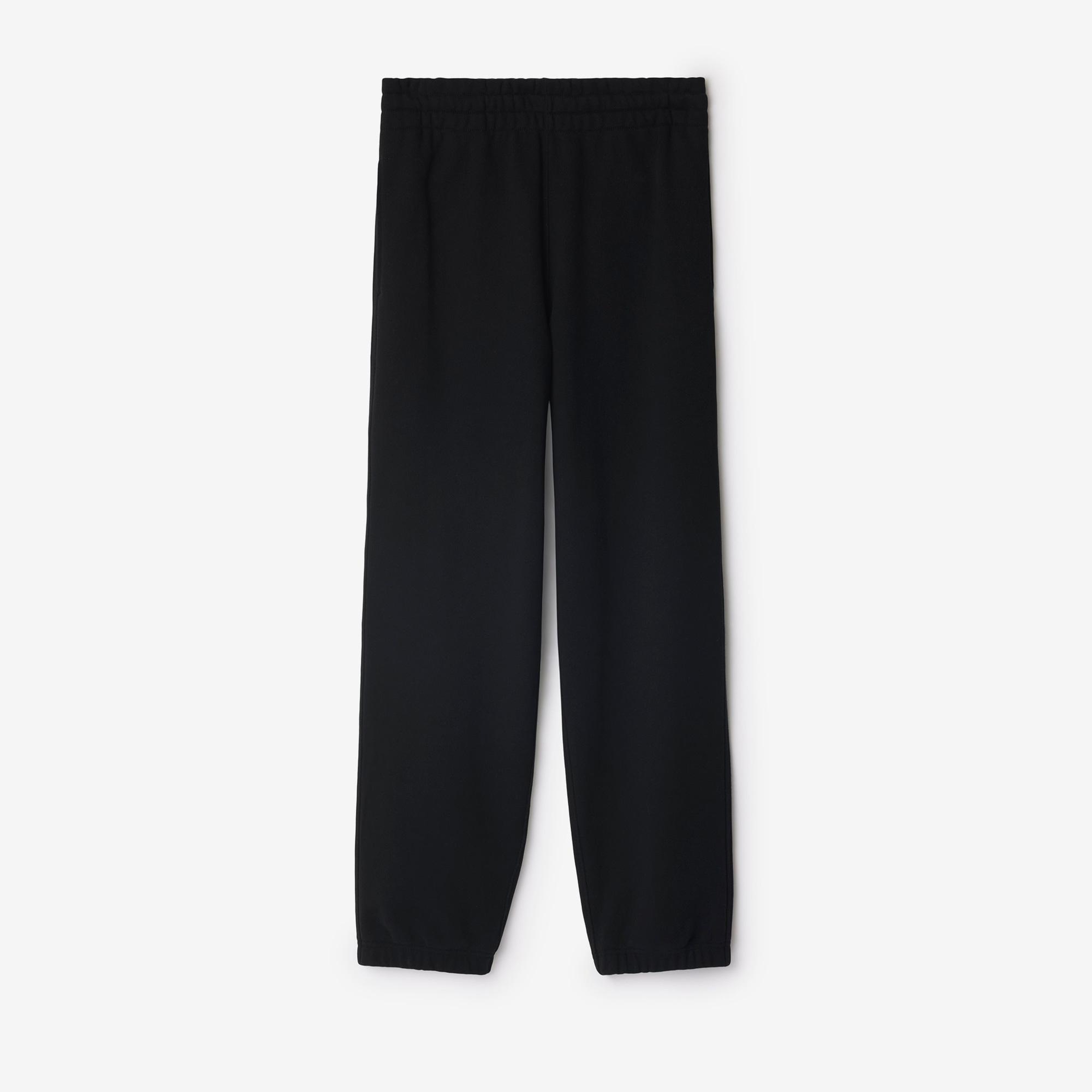 Burberry For Label Cotton Jogging Kadın Siyah Eşofman Altı