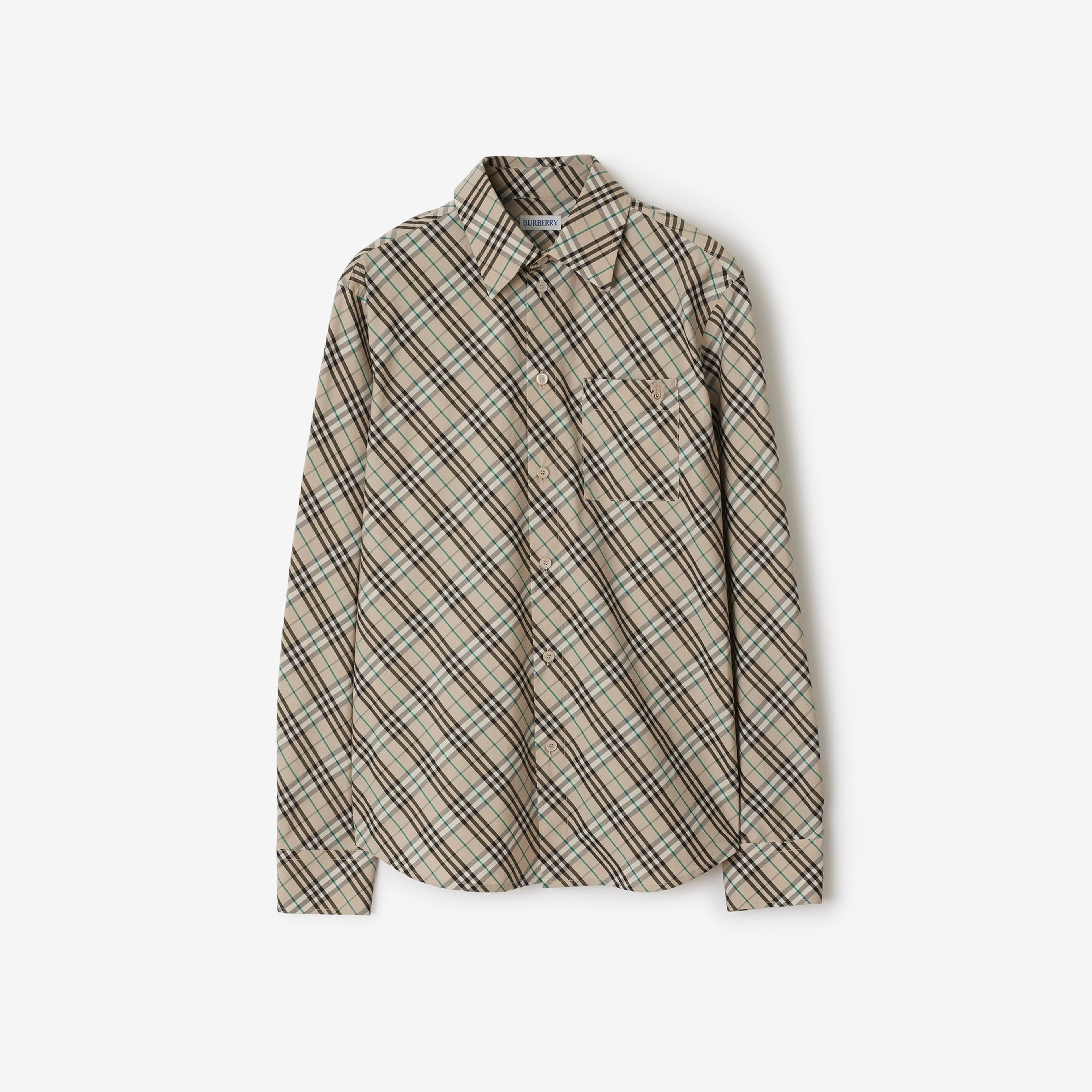 Burberry Sip Cotton Kadın Bej Gömlek