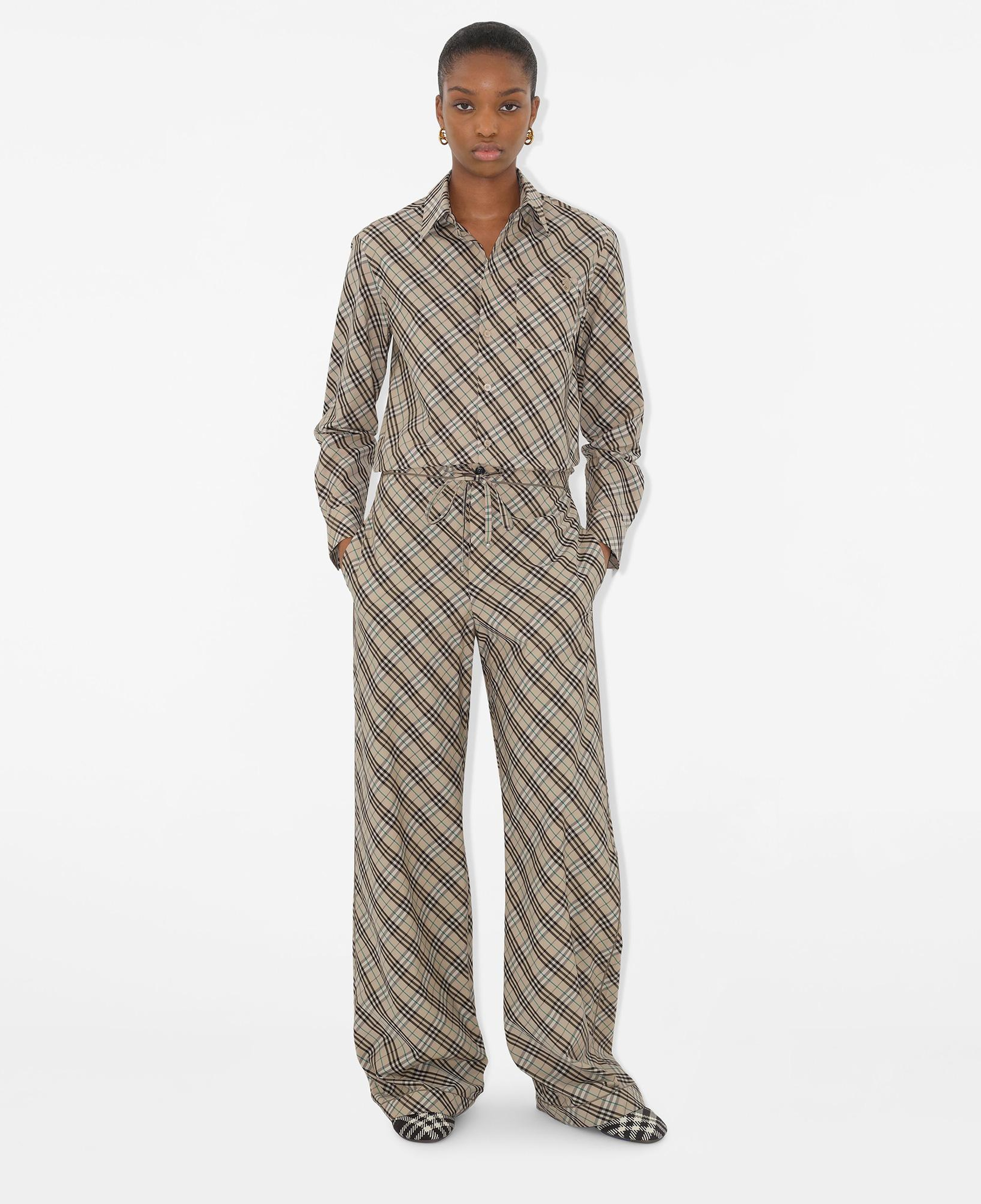 Burberry Sip Cotton Kadın Bej Gömlek