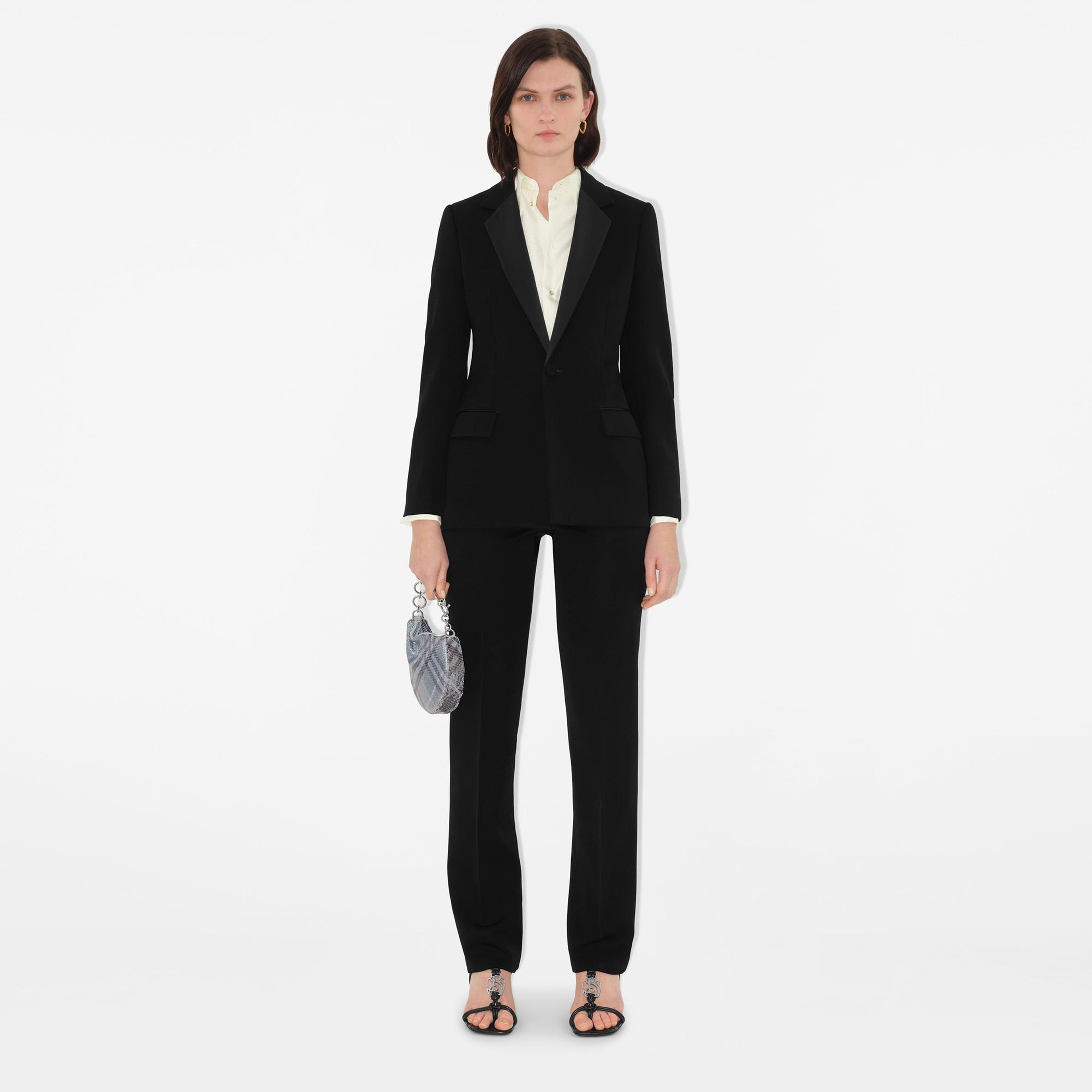 Burberry Wool Tuxedo Kadın Siyah Ceket