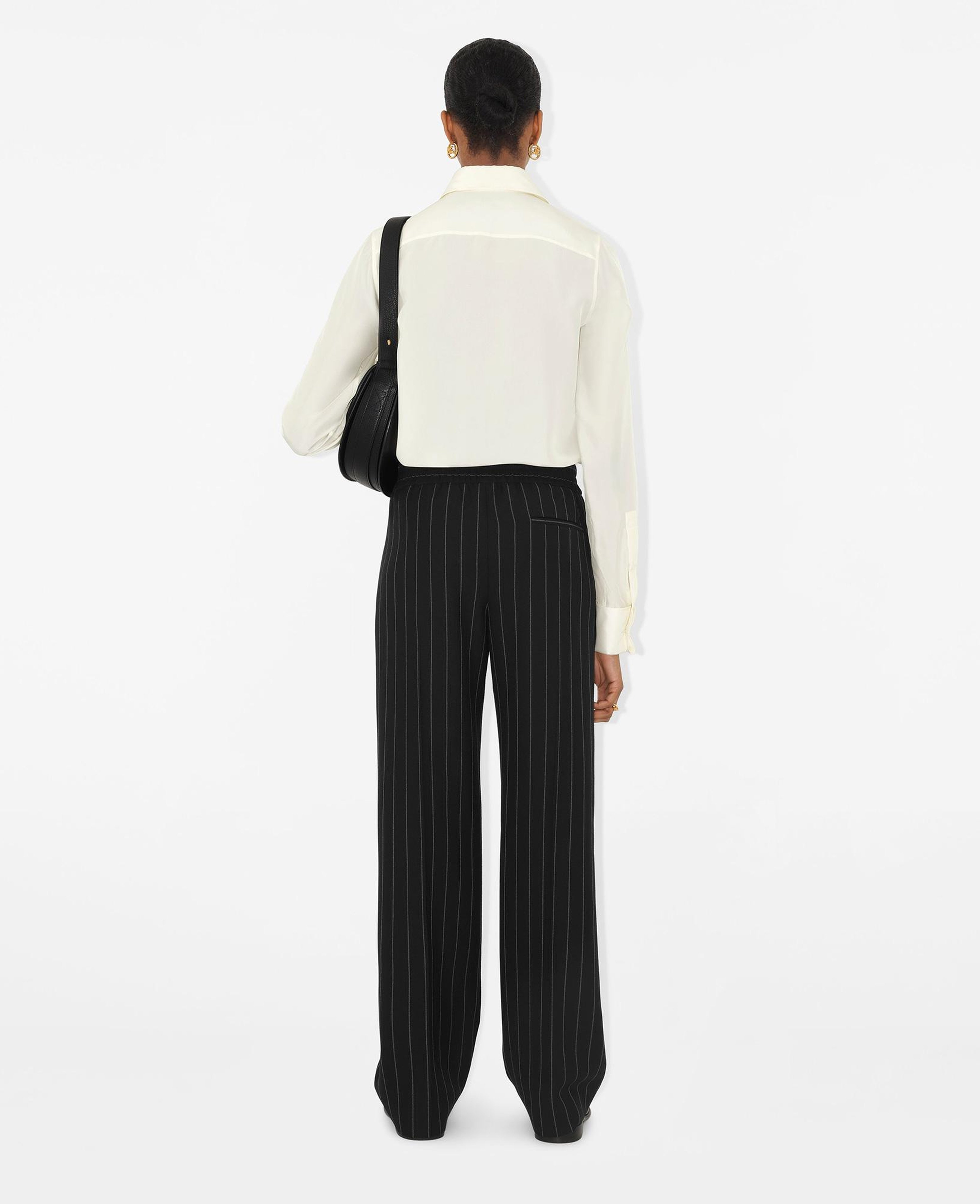 Burberry Regular Fit Silk Tuxedo Kadın Beyaz Gömlek