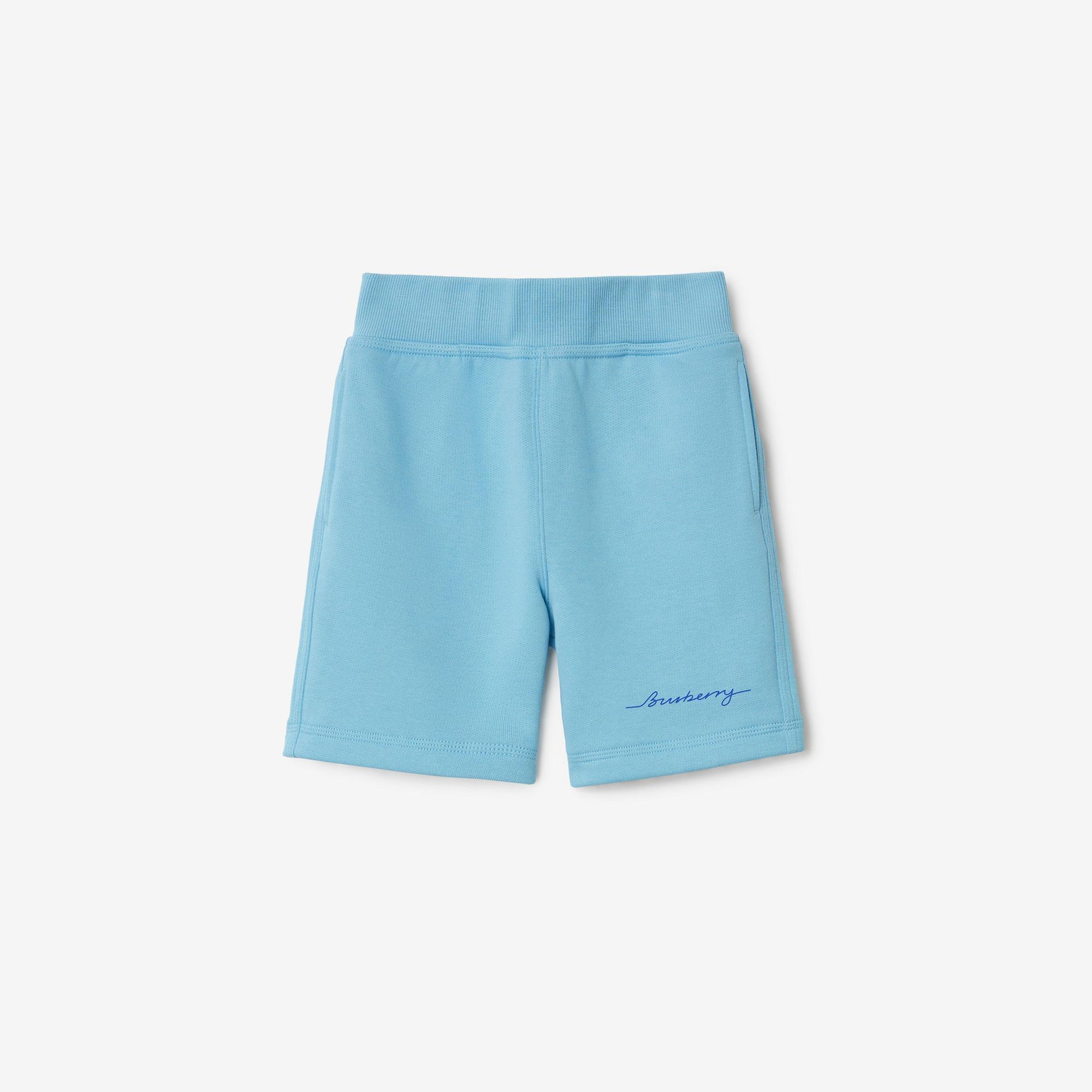 Burberry Benny Logo Cotton Çocuk Mavi Şort