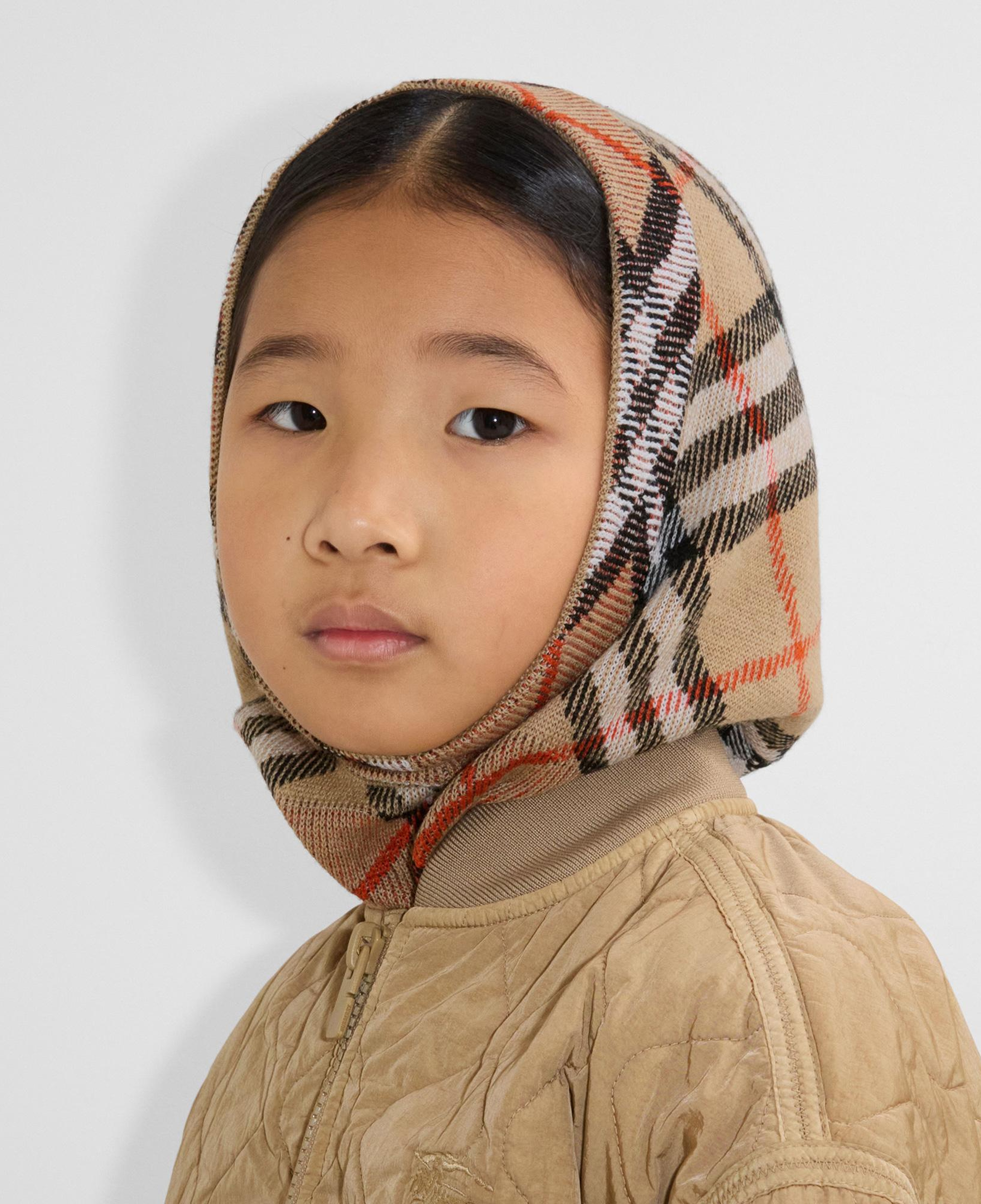 Burberry Sarah Jaq Wool Hood Çocuk Bej Bere