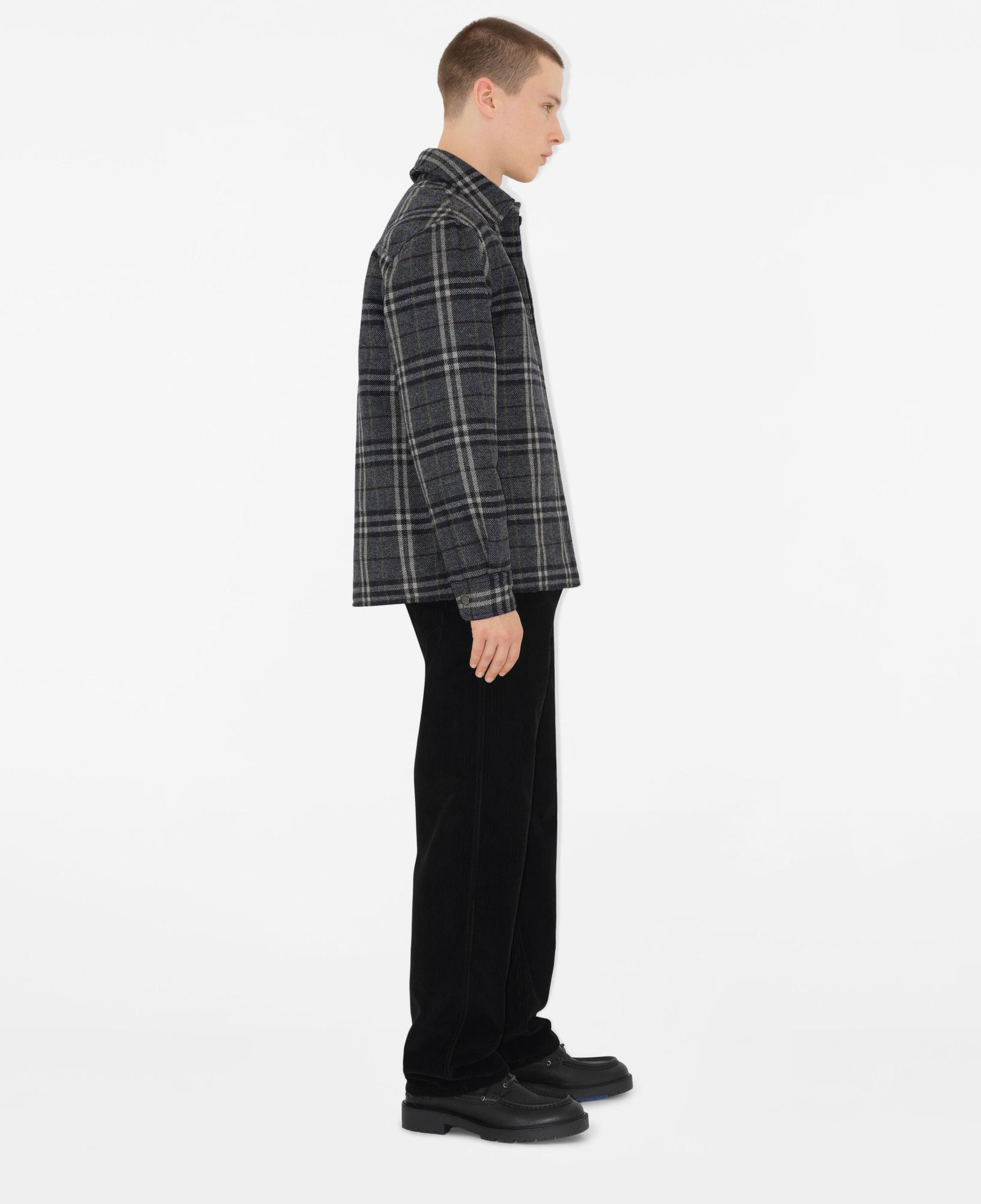 Burberry Giu Wool Overshirt Erkek Gri Ceket