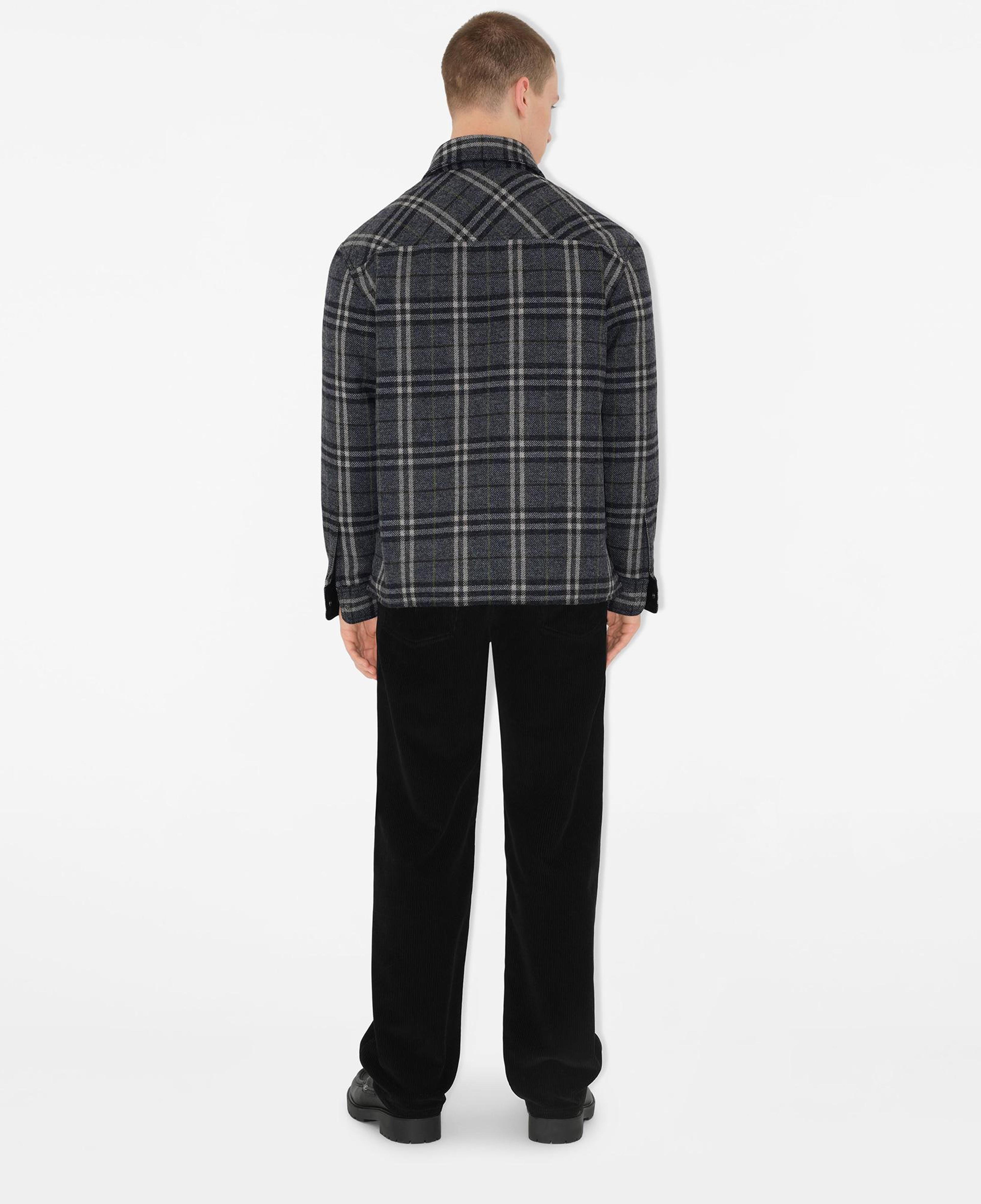 Burberry Giu Wool Overshirt Erkek Gri Ceket