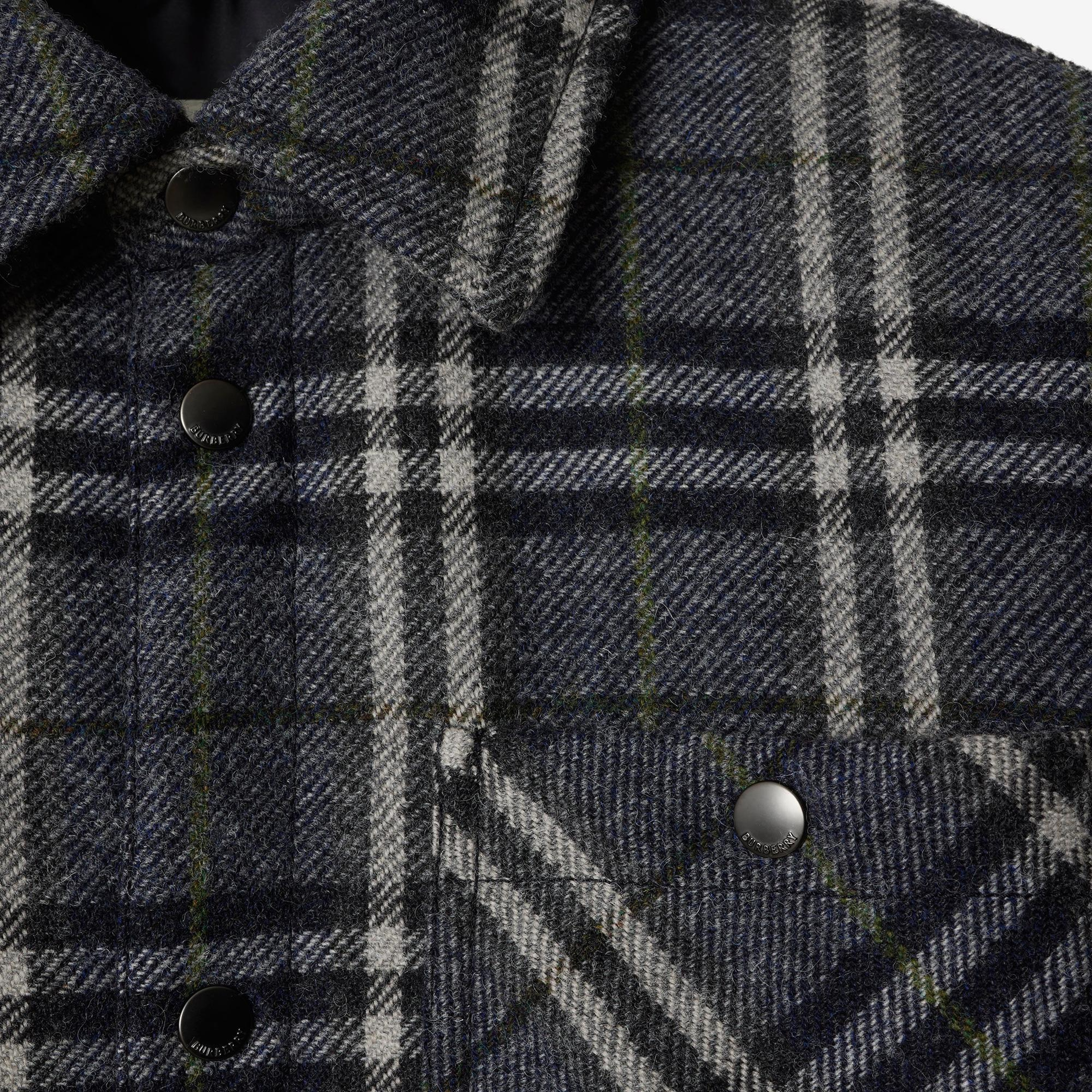 Burberry Giu Wool Overshirt Erkek Gri Ceket