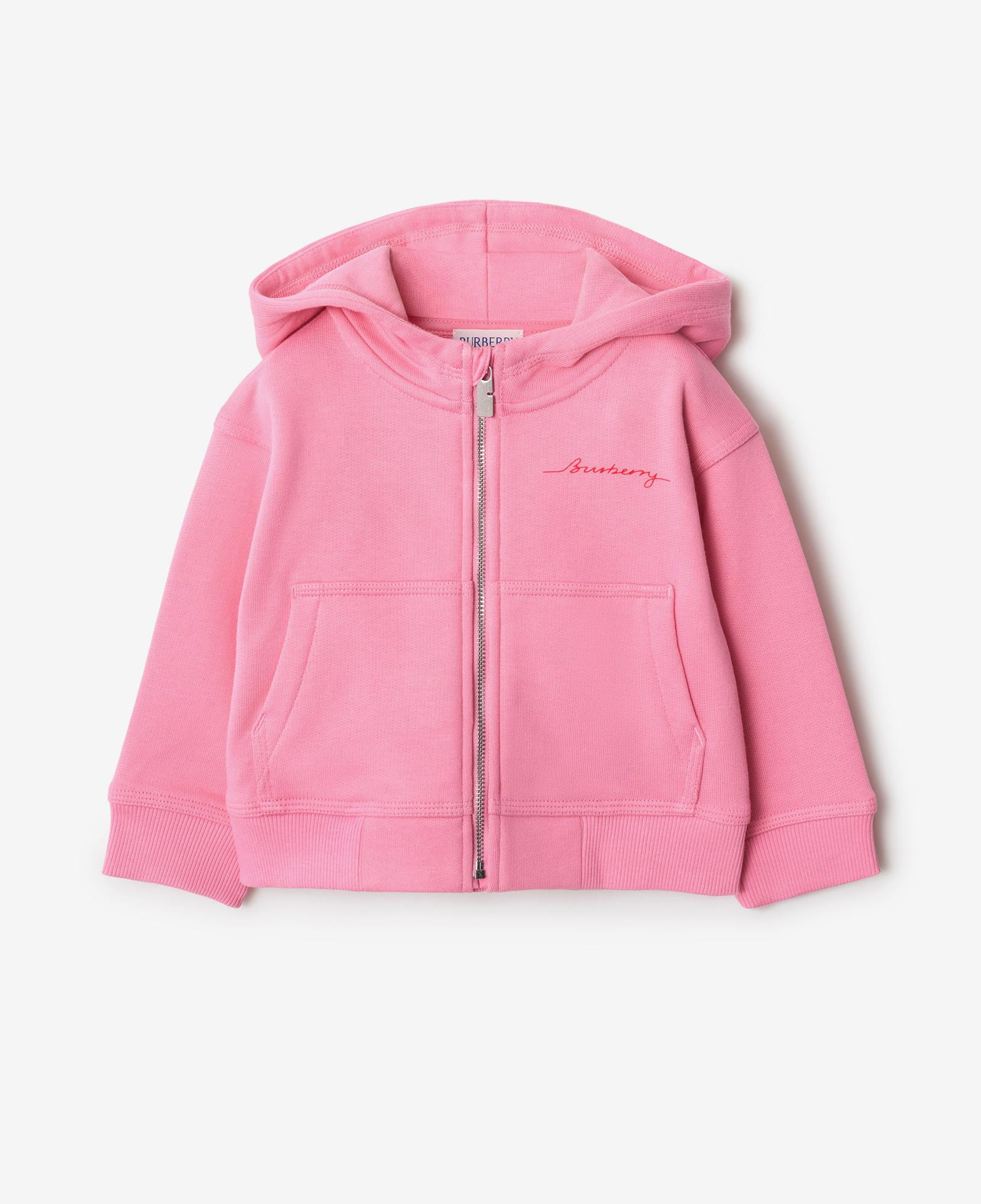 Burberry Sami Cotton Zip Çocuk Pembe Hoodie