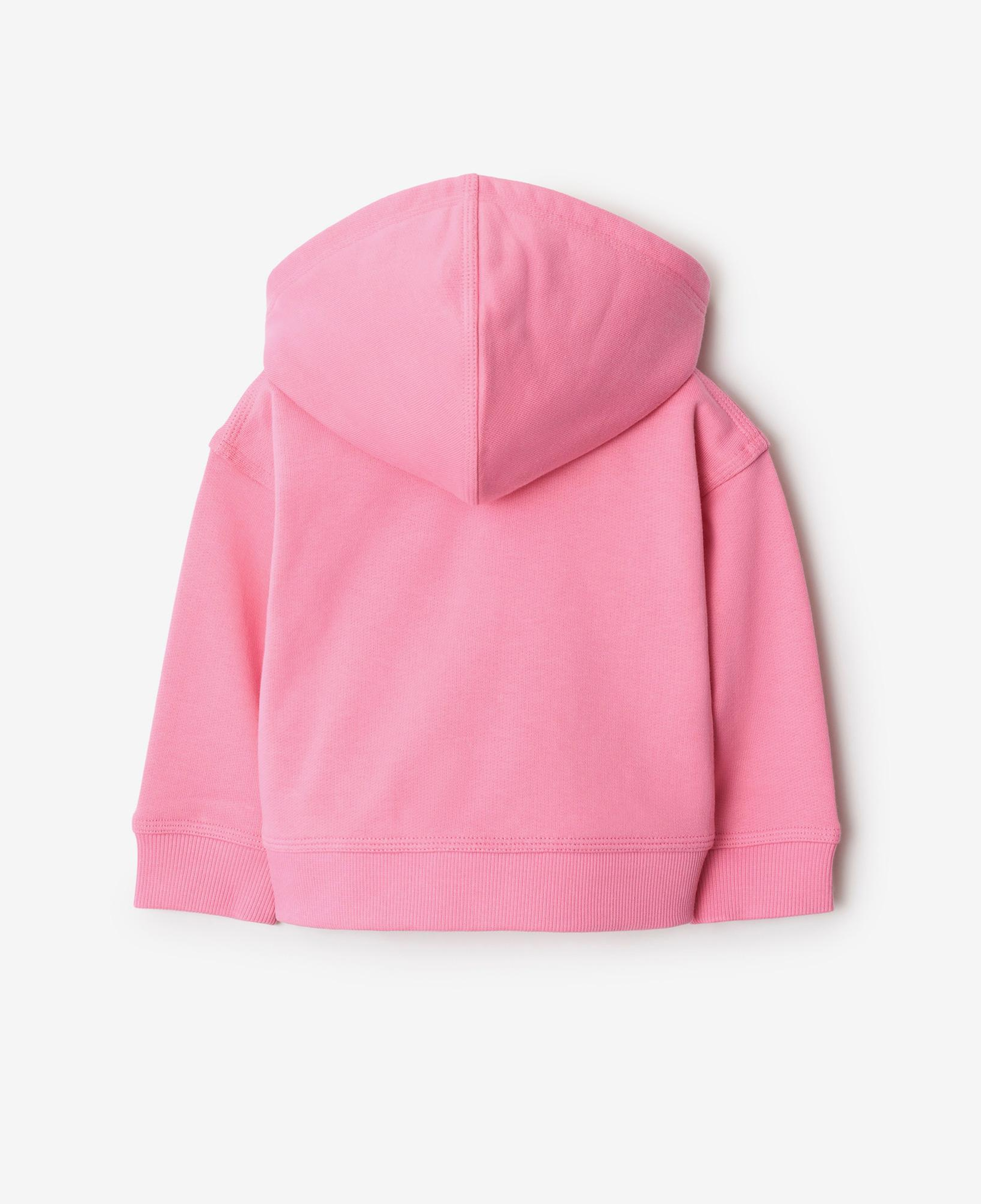 Burberry Sami Cotton Zip Çocuk Pembe Hoodie