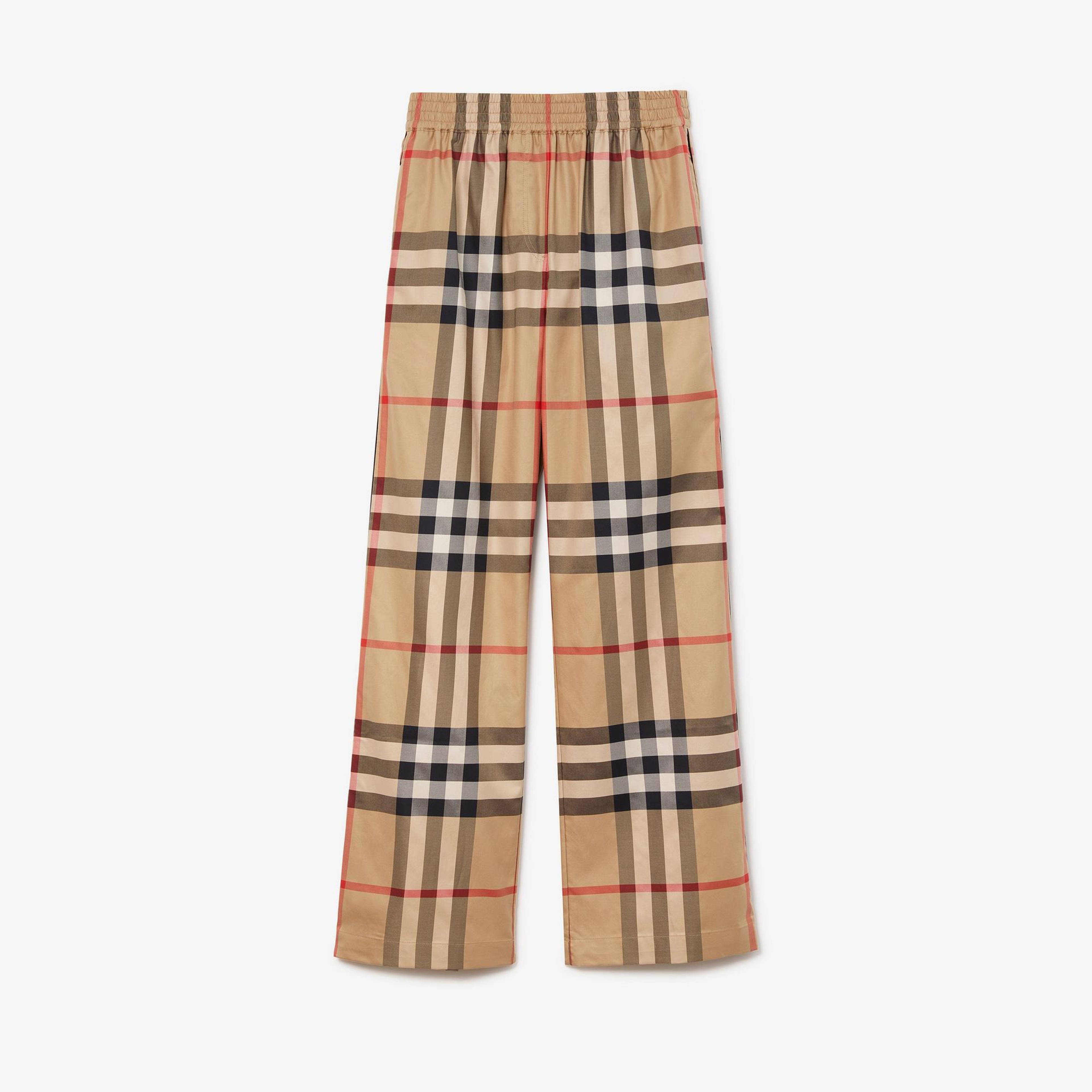 Burberry Ariane Cotton Kadın Bej Pantolon